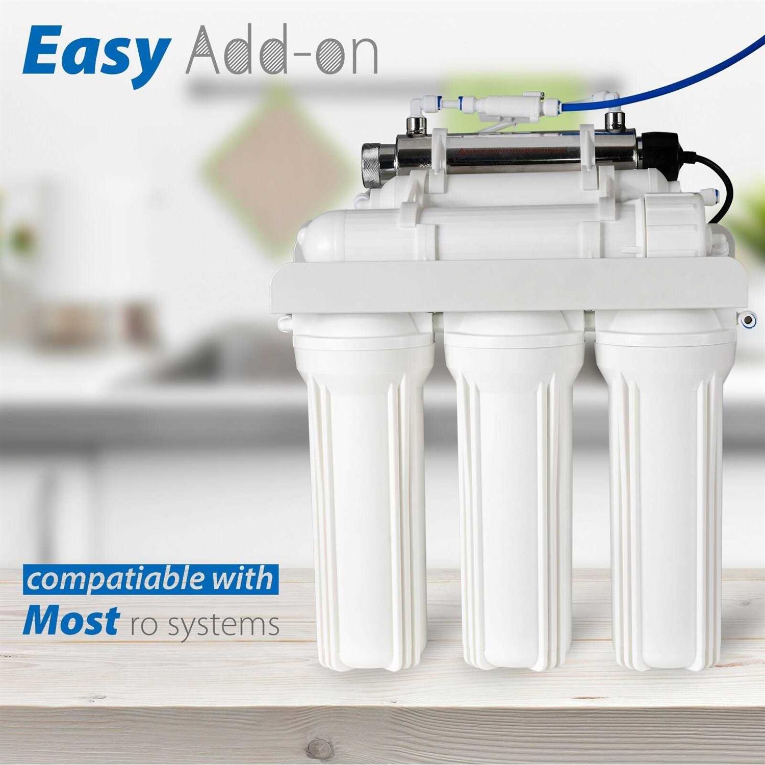 iSpring T32M Pressurized Water Storage Tank with Ball Valve for Reverse Osmosis RO Systems - Inhomebuy