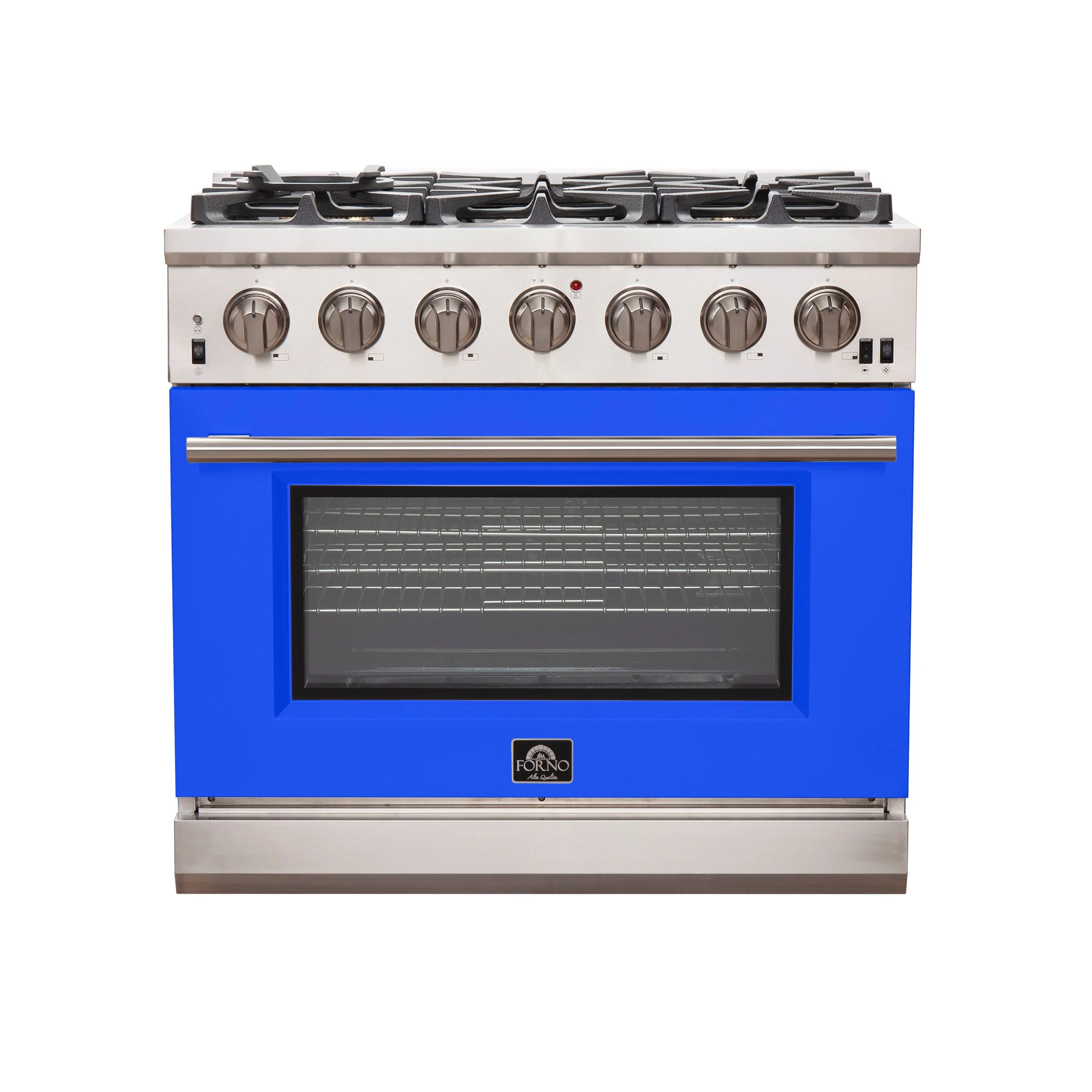 Forno 36 Inch Professional Freestanding Gas Range in Blue, FFSGS6260-36BLU - Inhomebuy