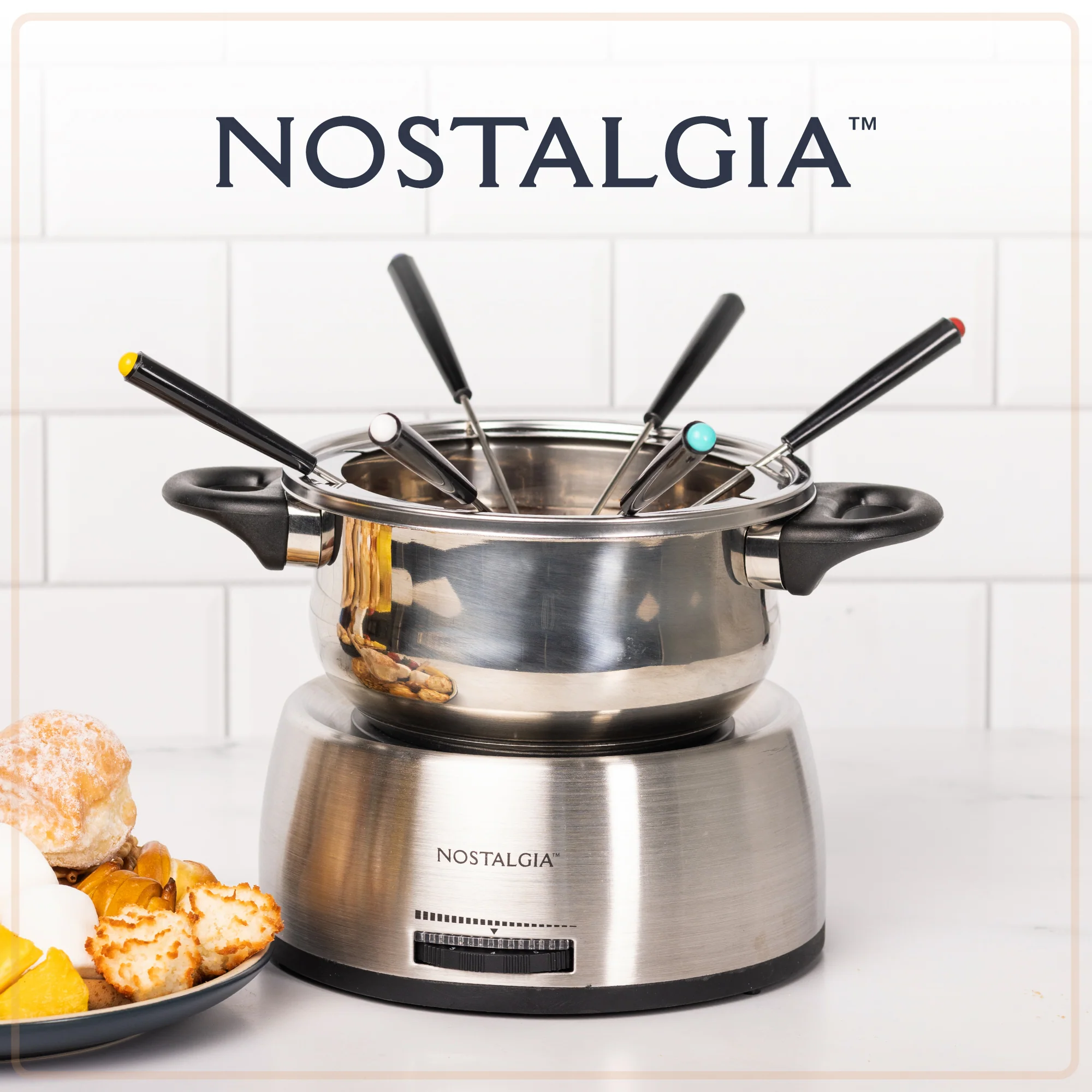 6-Cup Stainless Steel Electric Chocolate & Cheese Fondue Pot - Inhomebuy