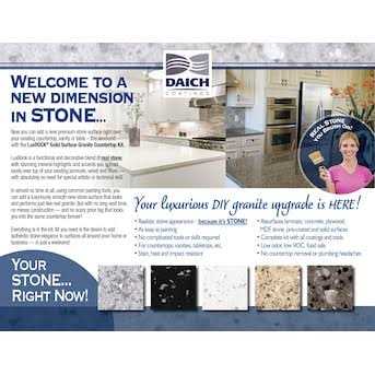 DAICH LuxRock Solid Surface Granite Countertop Kit LX-SSGU - Inhomebuy