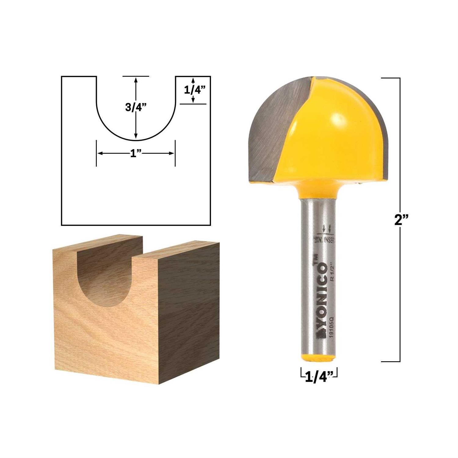 Yonico 14184q Slot Cutter 1/4 in. L 1/4 in. Shank Carbide Tipped Router Bit - Inhomebuy