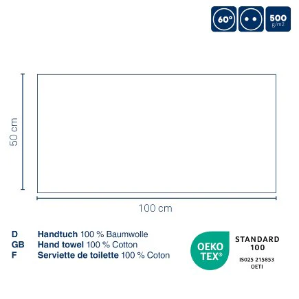 Hand Towel Ladessa Smoke Blue - Inhomebuy