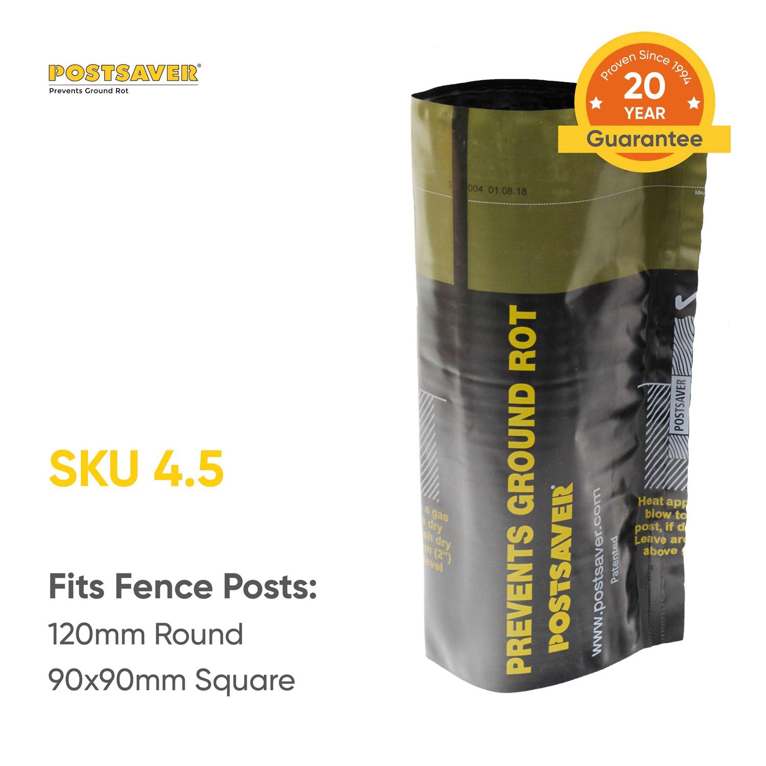 POSTSAVER Rot Protection Sleeve for or Posts Protect Wood Posts from Ground-Line Rot - Inhomebuy