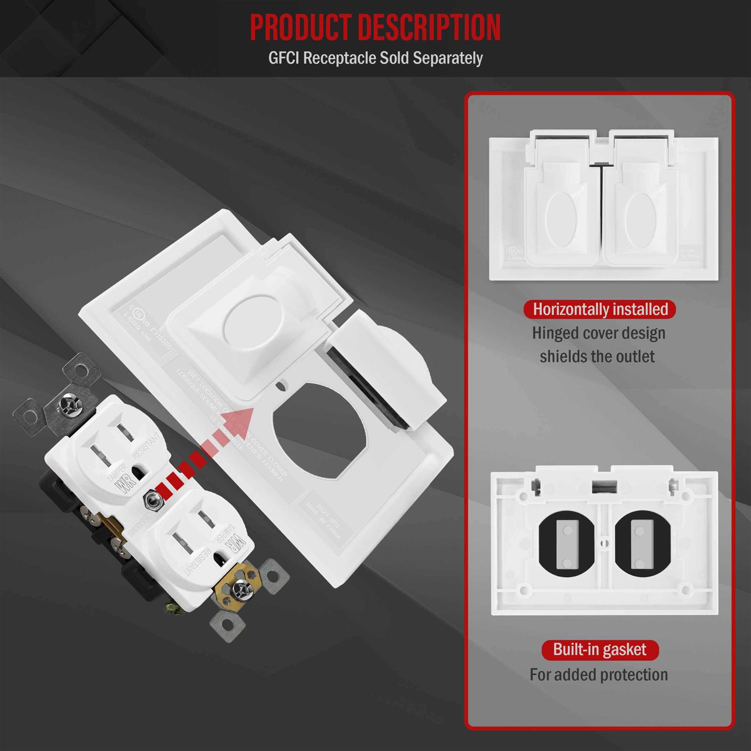 Enerlites Gold Elite Series Decorator Receptacle Outlet Child Safe Tamper-Resistant - Inhomebuy