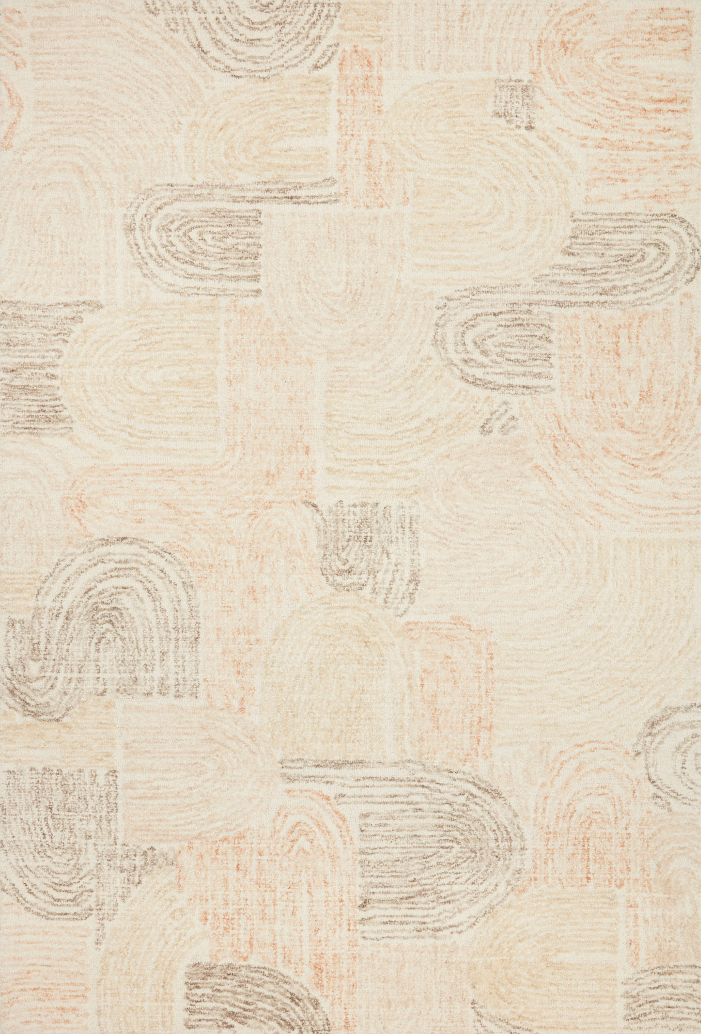 Loloi Rugs Milo Collection Rug in Peach, Pebble - 7'9
