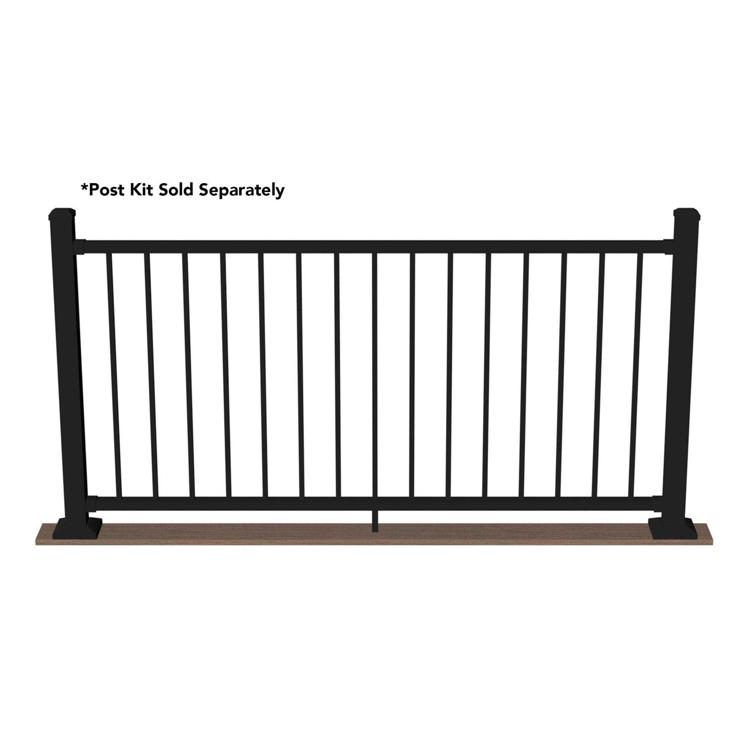 Deckorators Pre-assembled 6-ft x 2.25-in x 3-ft Textured White Aluminum Deck Rail Kit 346951 - Inhomebuy