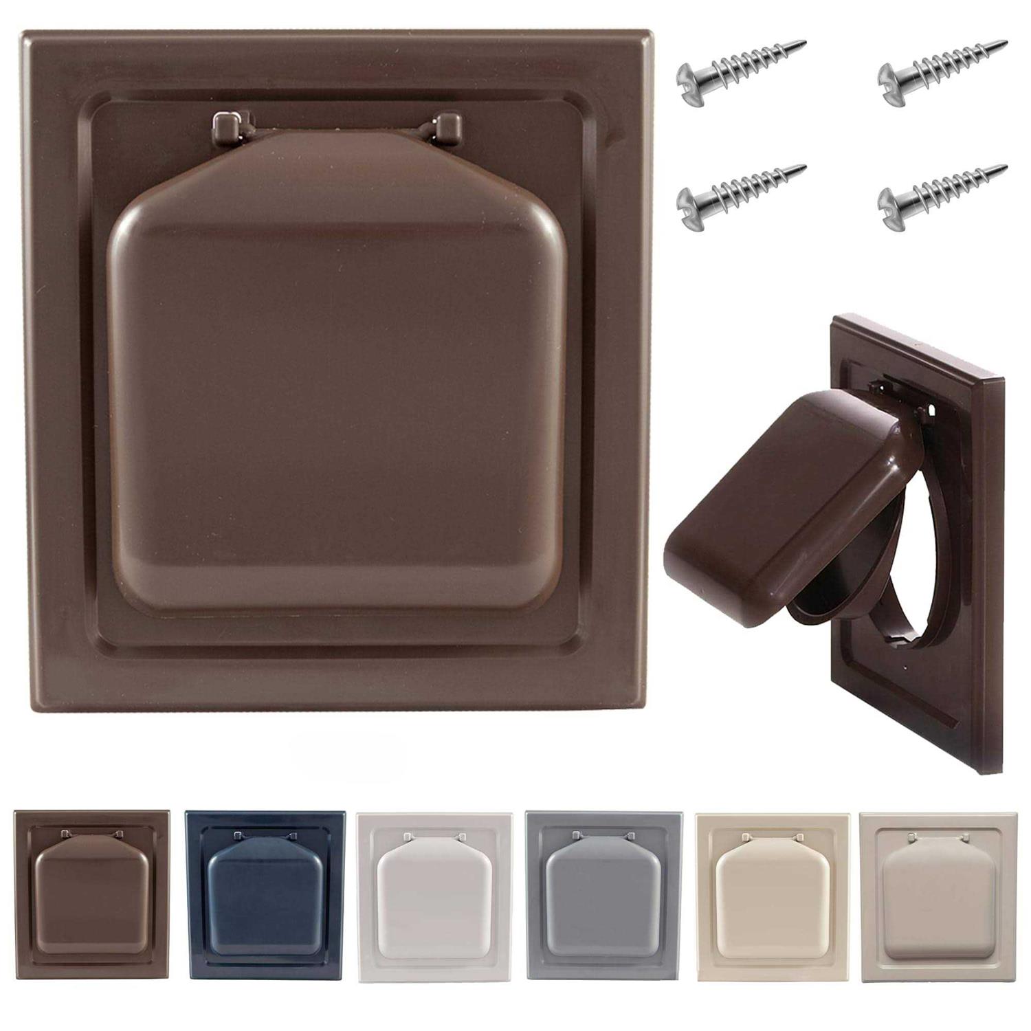 NO-PEST Vent Dual Door Dryer Vent Cover Outdoor 4 inch Made in USA w Highest UV Resistant Plastic in any Outdoor Vent Cover - Inhomebuy