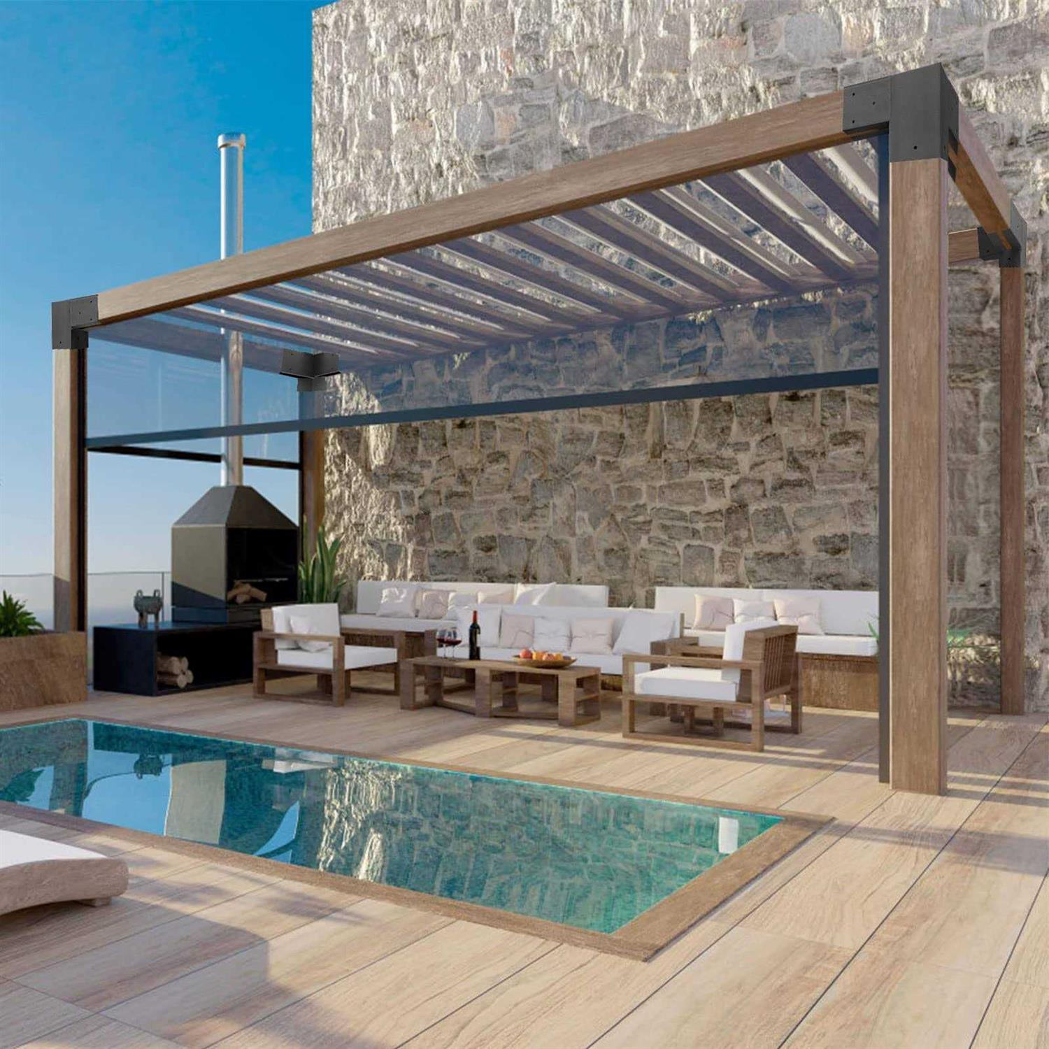 Wilkblck Outdoor Stair Railing Fit for 1-5 Steps with Fence Transitional Handrails for Outdoor Steps Wrought Iron Handrail Flexible Height Step - Inhomebuy