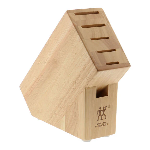 ZWILLING TWIN 6 Slot Knife Block in Rubberwood, Storage Series - Inhomebuy