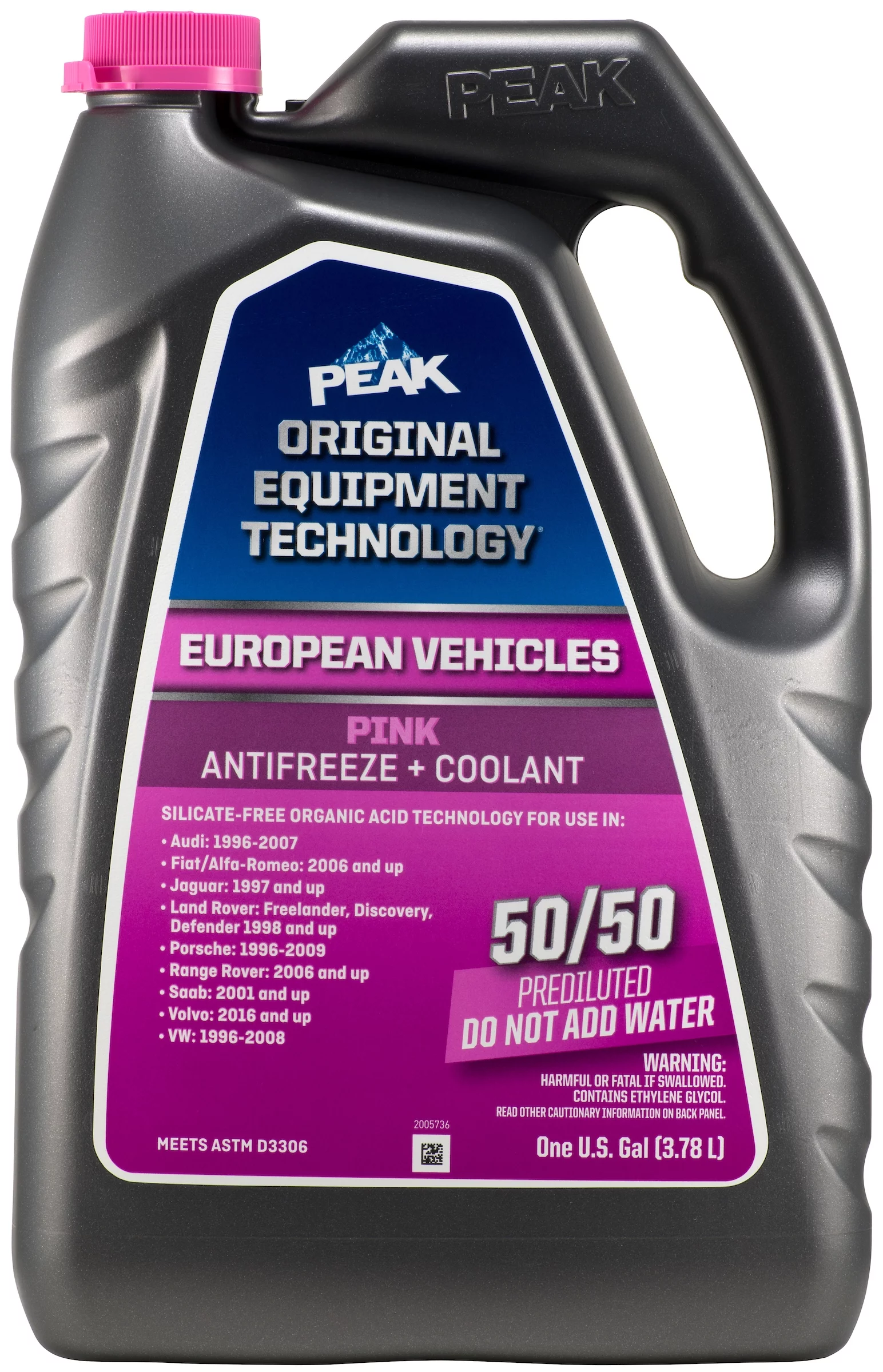 PEAK Original Equipment Technology Antifreeze + Coolant For European Vehicles - Pink - Inhomebuy
