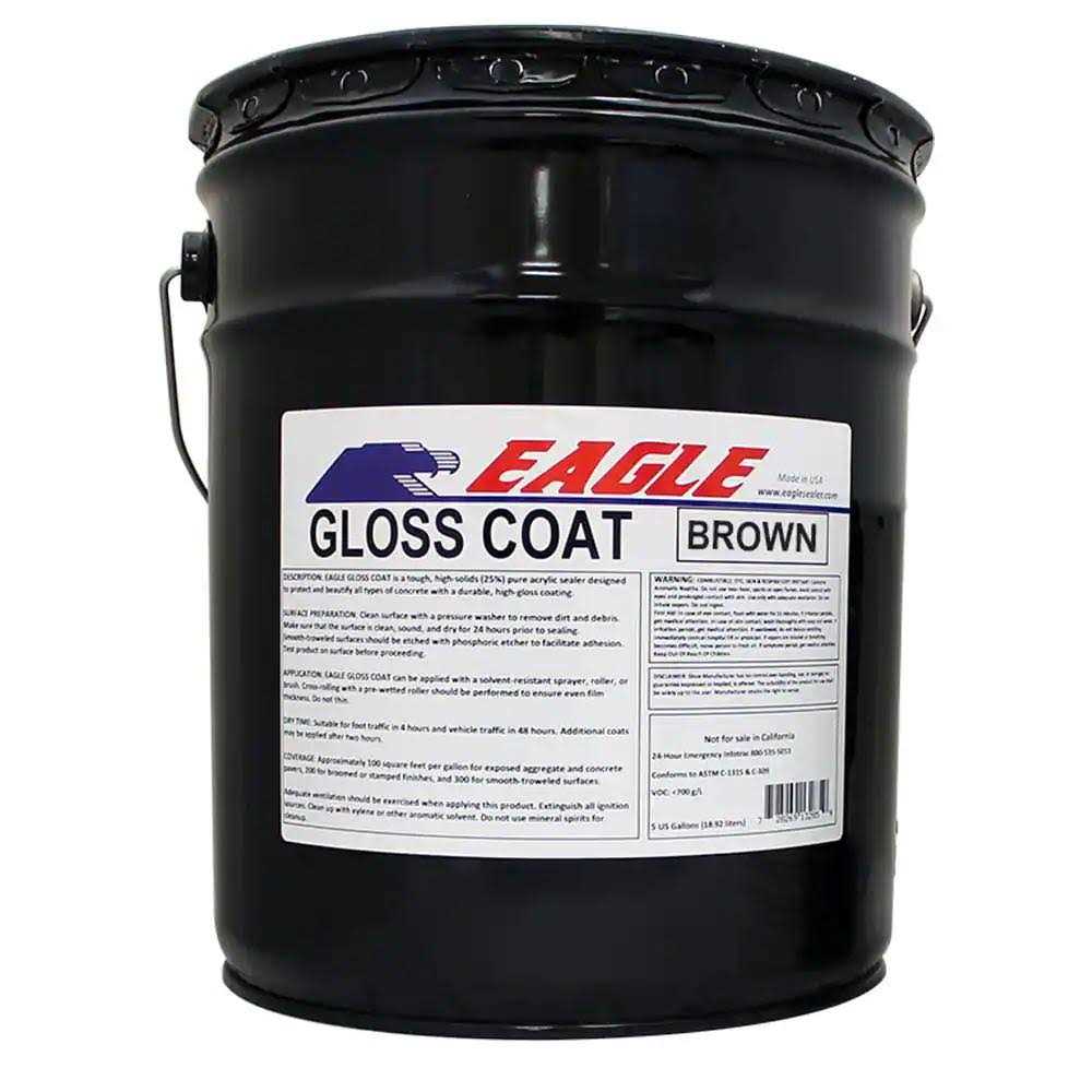 Eagle 5 gal. Clear Coat High Gloss Oil-Based Acrylic Topping Over Solid Sealer ETC5 - Inhomebuy