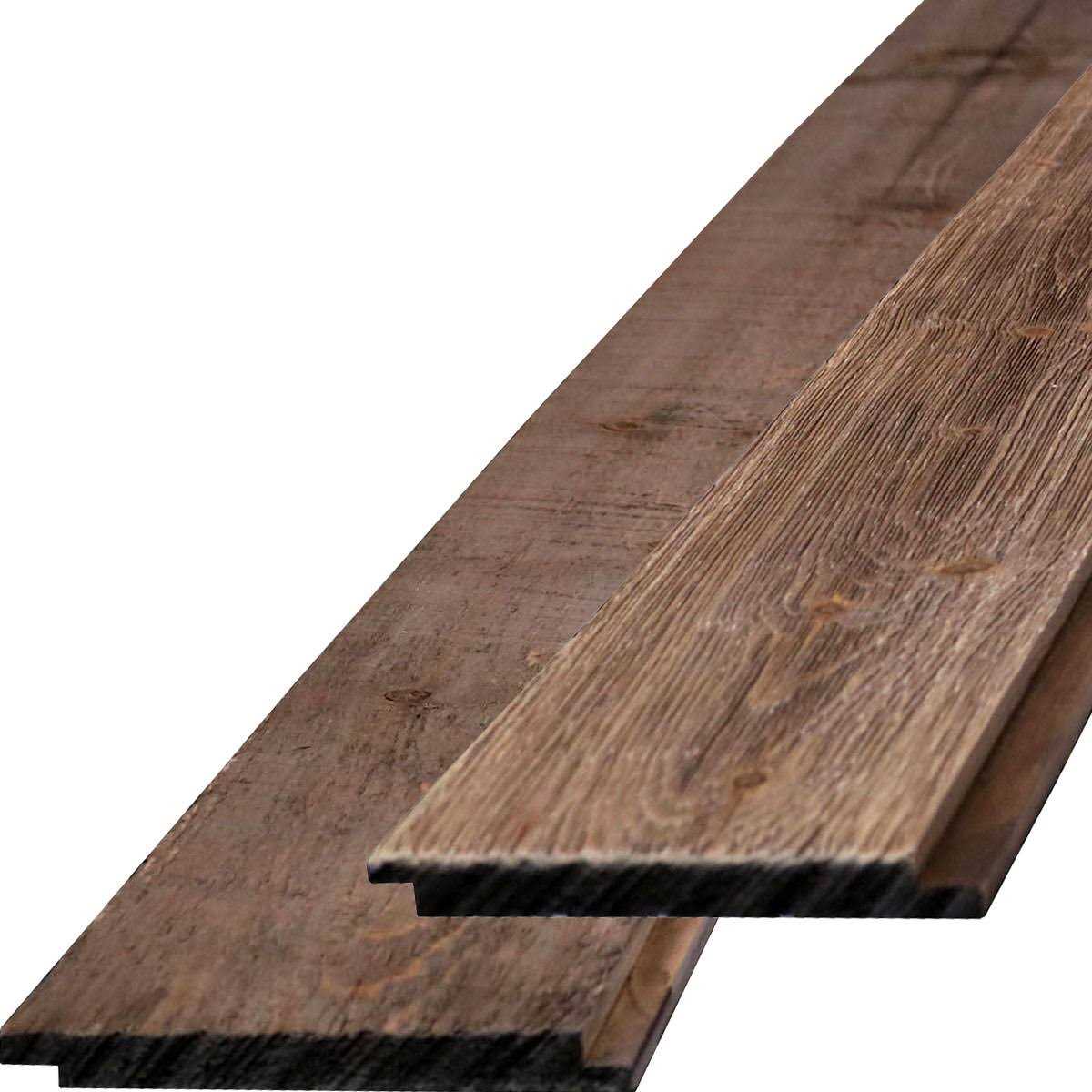 Ekena Millwork 1/4W x 96L Barntique Gaynes Reversible Ship Lap or Nickel Gap Barnwood Wall Coverings - Inhomebuy