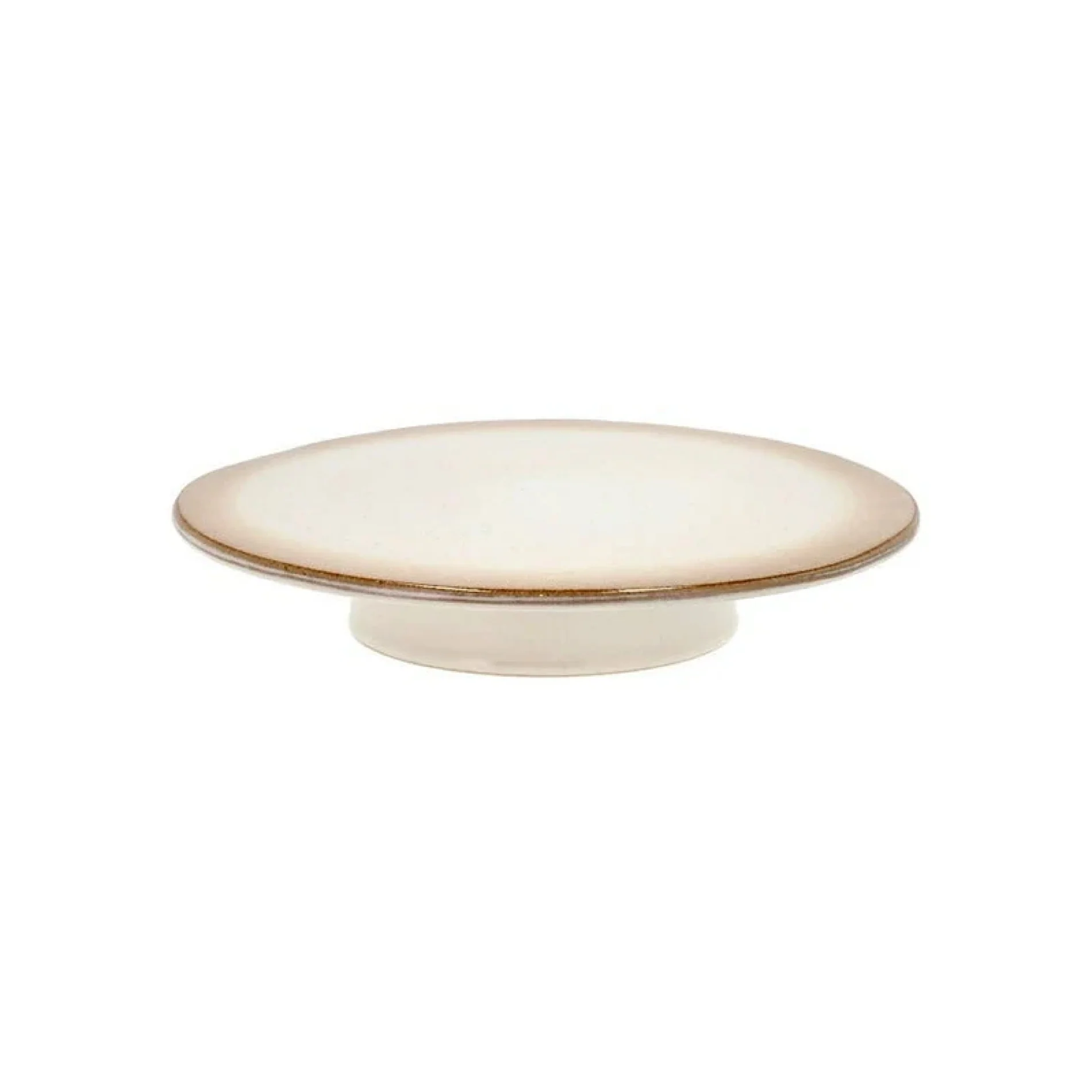 Stoneware Footed Cake Stand 30 cm Cream - Inhomebuy