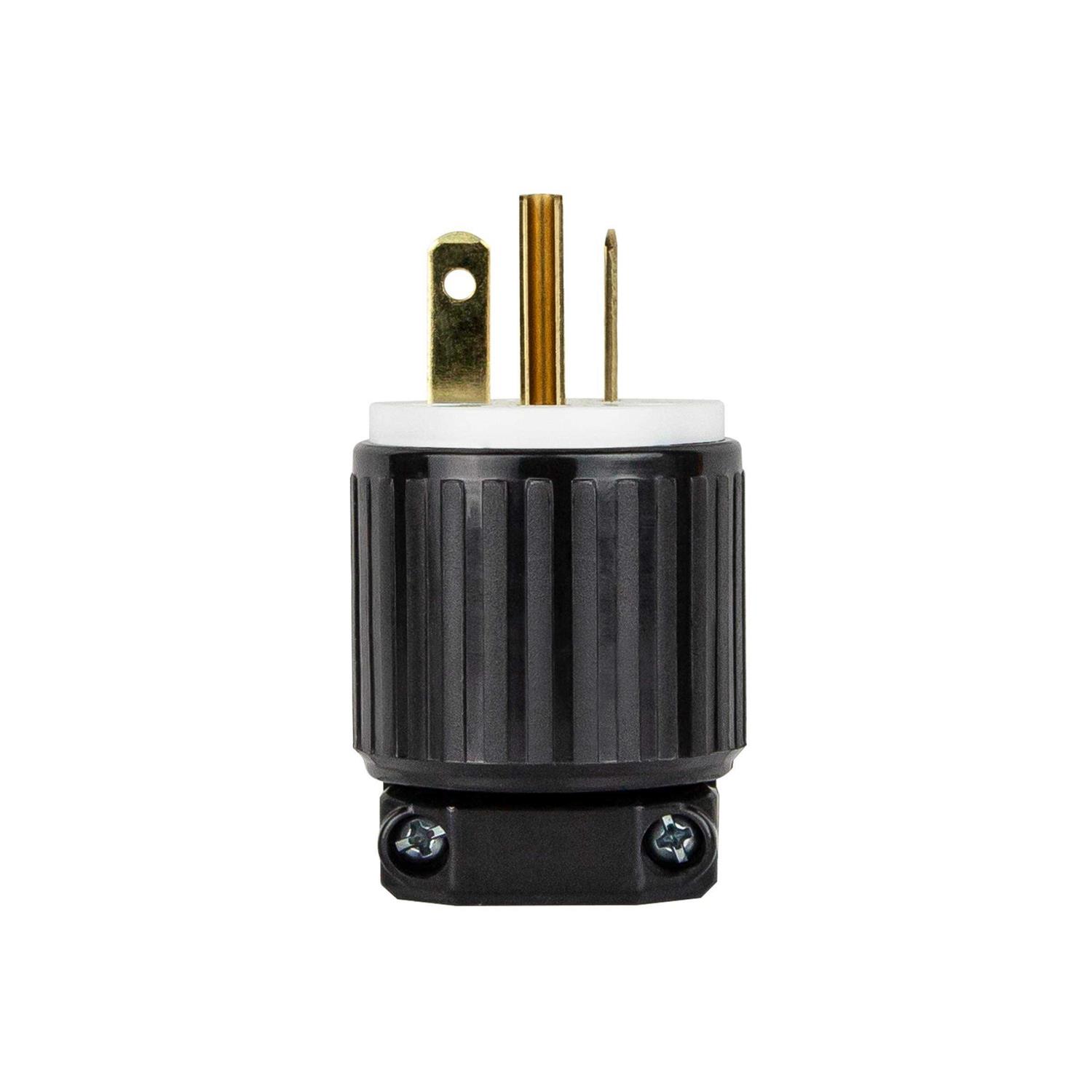 Enerlites Nema 6-15p Straight Blade Replacement Plug Connector Male Extension Cord Ends 66220-BK - Inhomebuy