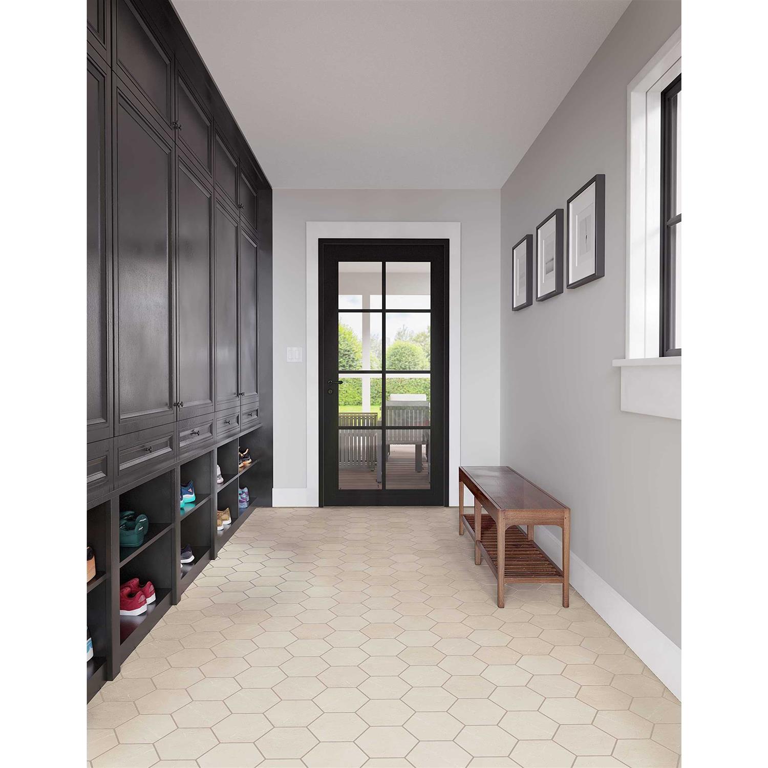 Daltile Perpetuo 8 X 8 Hexagon Porcelain Marble Look Wall & Floor Tile in Matte - Inhomebuy