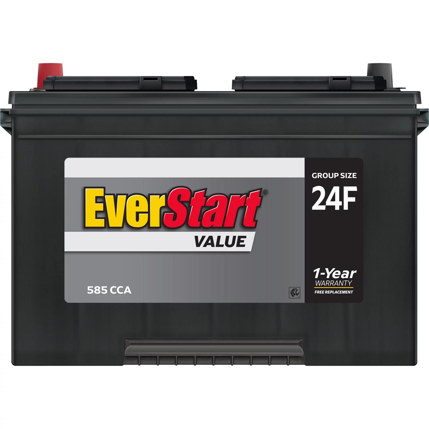 EverStart Value Lead Acid Automotive Battery, Group Size 24F 12 Volt, 585 CCA - Inhomebuy