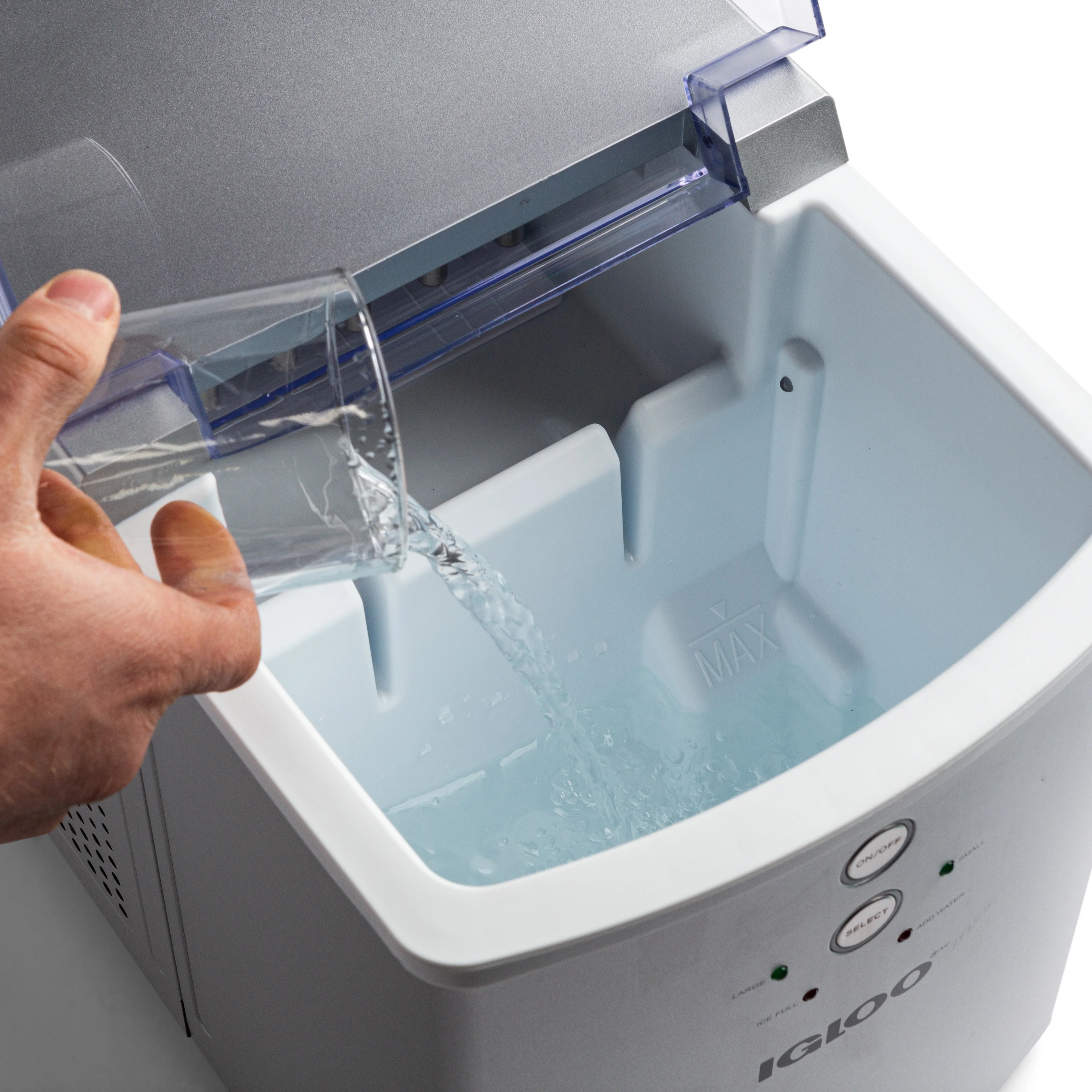IGLOO® 33-Pound Automatic Portable Countertop Ice Maker Machine, Silver - Inhomebuy