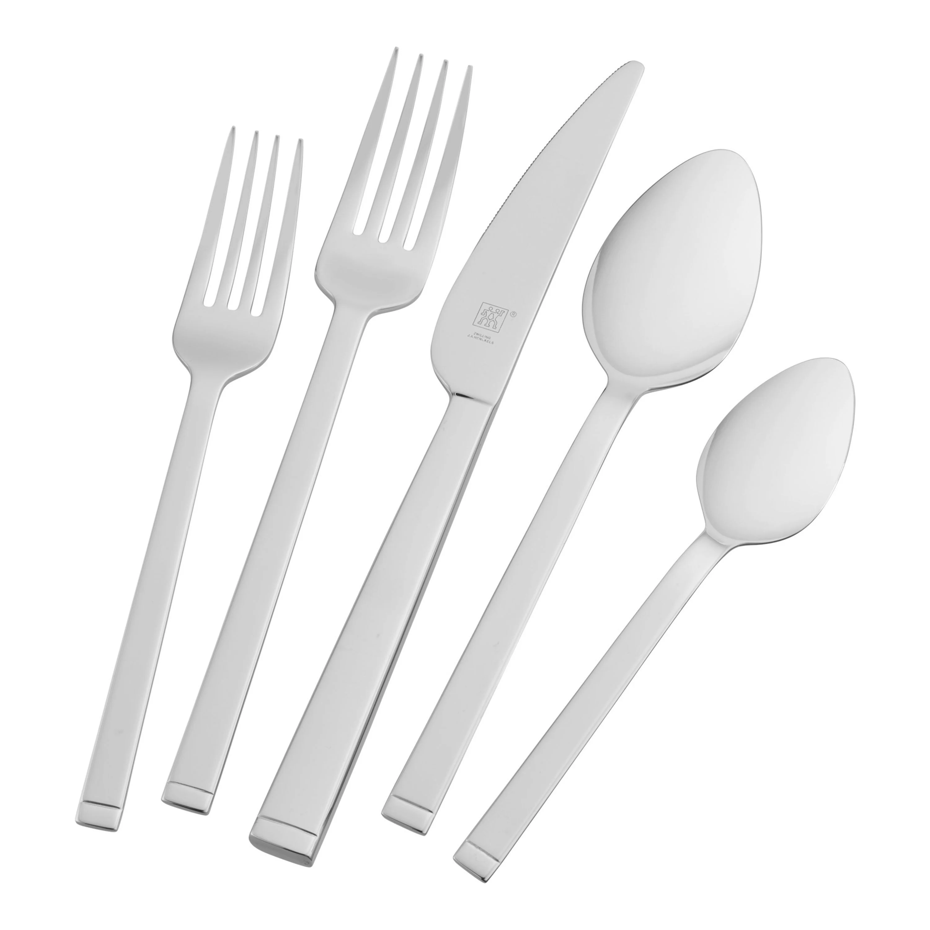 ZWILLING 45pc Squared Stainless Steel Flatware Set - Inhomebuy
