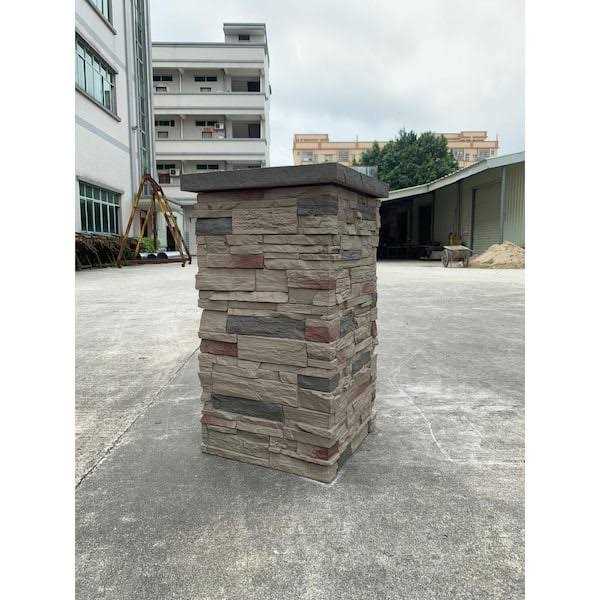 NextStone Faux Polyurethane Stone Column Wrap - Inhomebuy