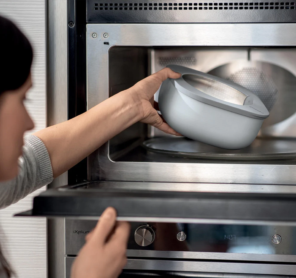 L STORE&MORE - Shallow airtight fridge/freezer/microwave containers 1900cc Dark Grey - Inhomebuy