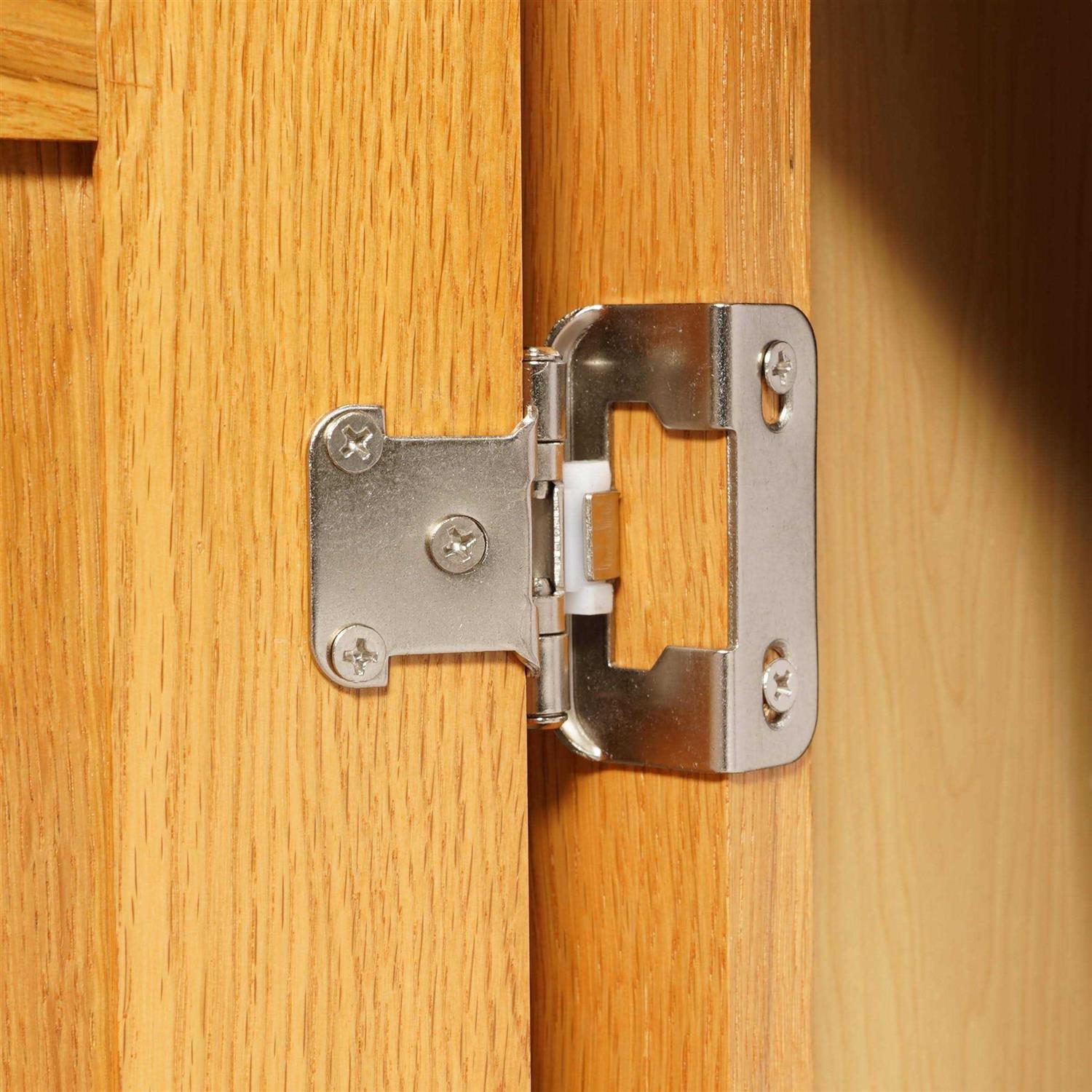 DecoBasics 1/2 Overlay Partial Wrap Semi Wrap Self Closing Cabinet Hinges - Inhomebuy