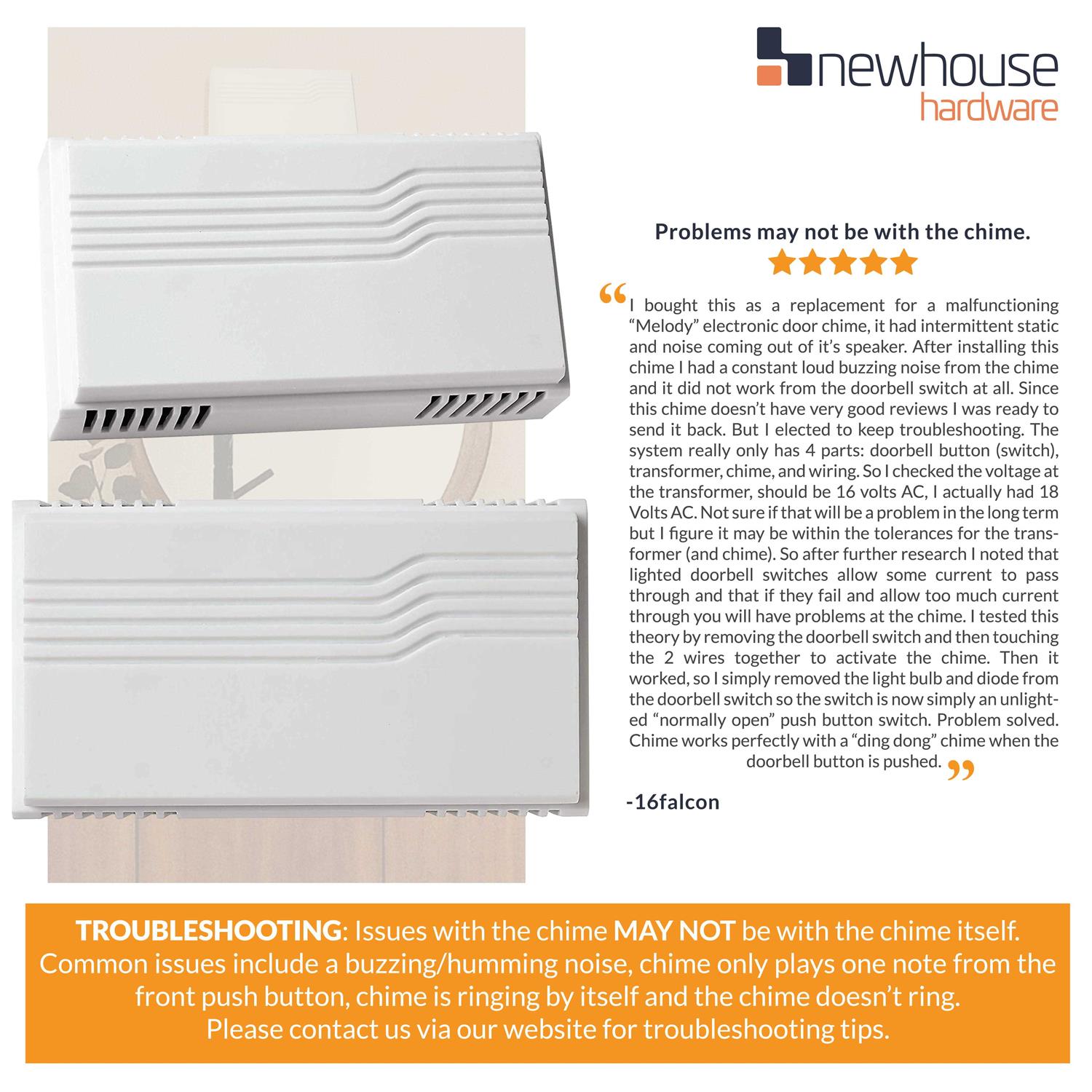 Newhouse Hardware CHM1 Door Bell Chime - Inhomebuy