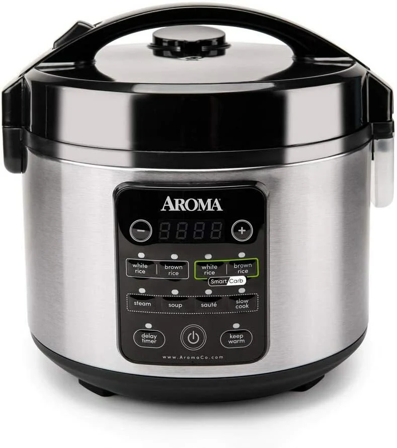 Aroma ARC-1126SBL SmartCarb Rice Cooker: 6 cup, multi-function - Inhomebuy