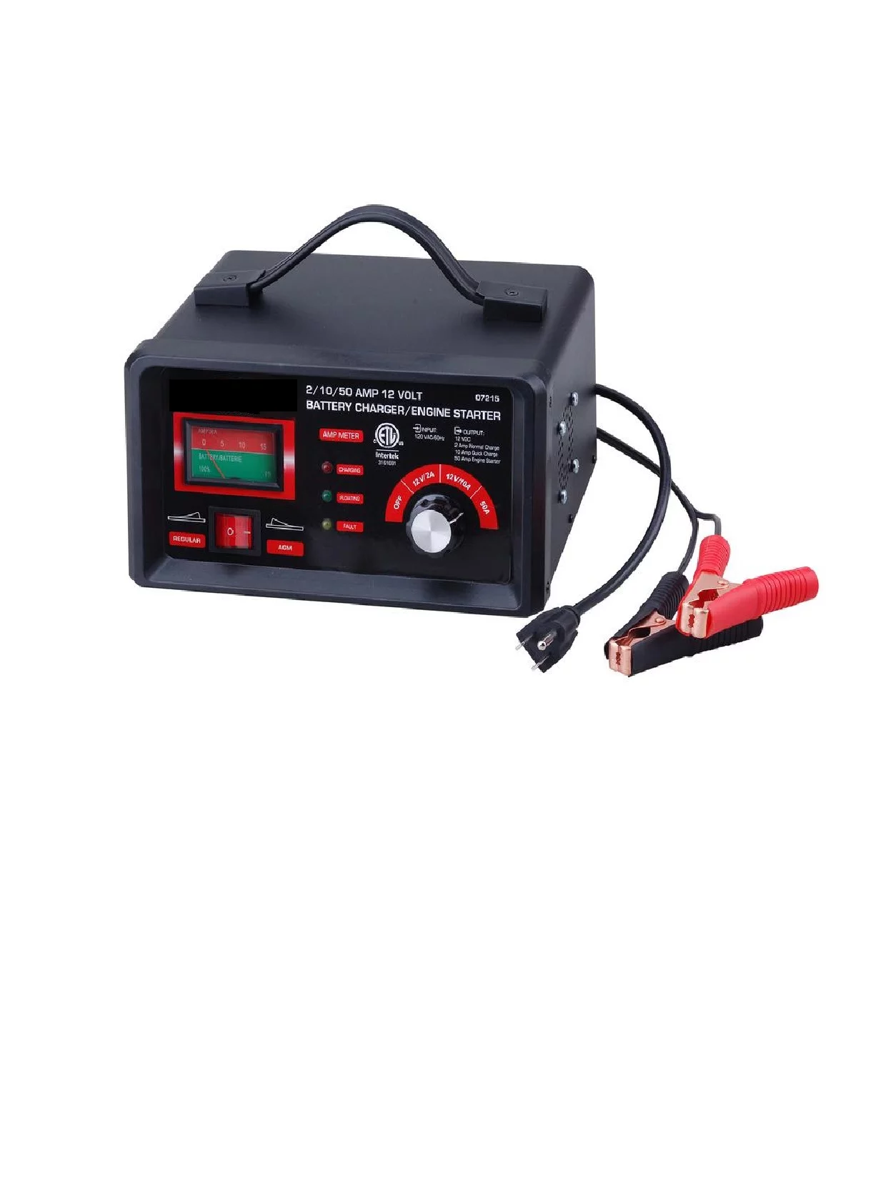 12 Volt Battery Charger Engine Starter 50 Amp 10 Amp 2 Amp Trickle Charger - Inhomebuy