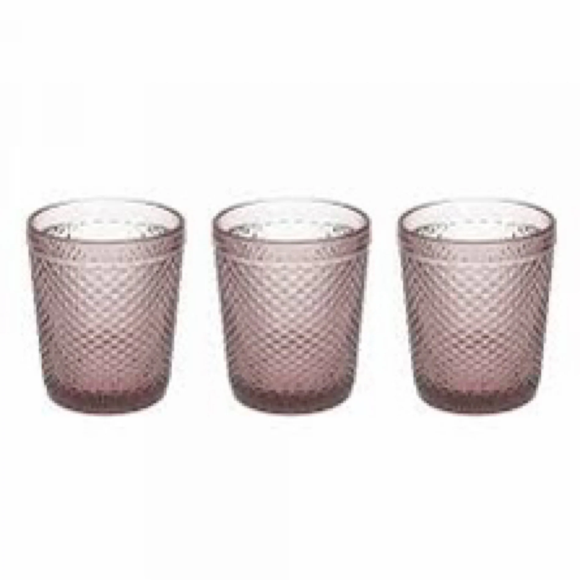Set 3 Goblets Cicla. 280cc Glass Diamante - Inhomebuy
