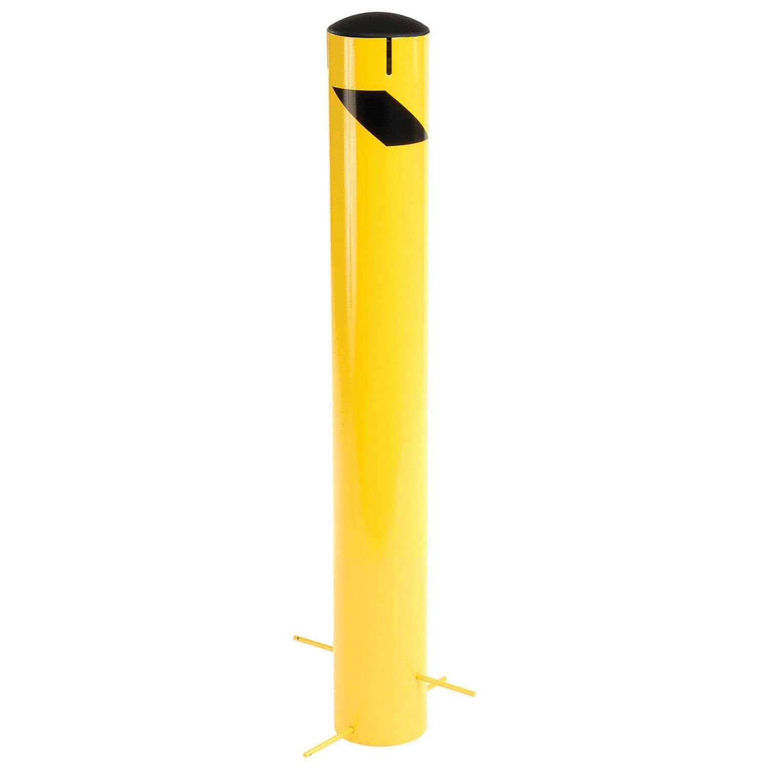 Global Industrial Steel Bollard W/Removable Plastic Cap & Chain Slots For Underground - Inhomebuy