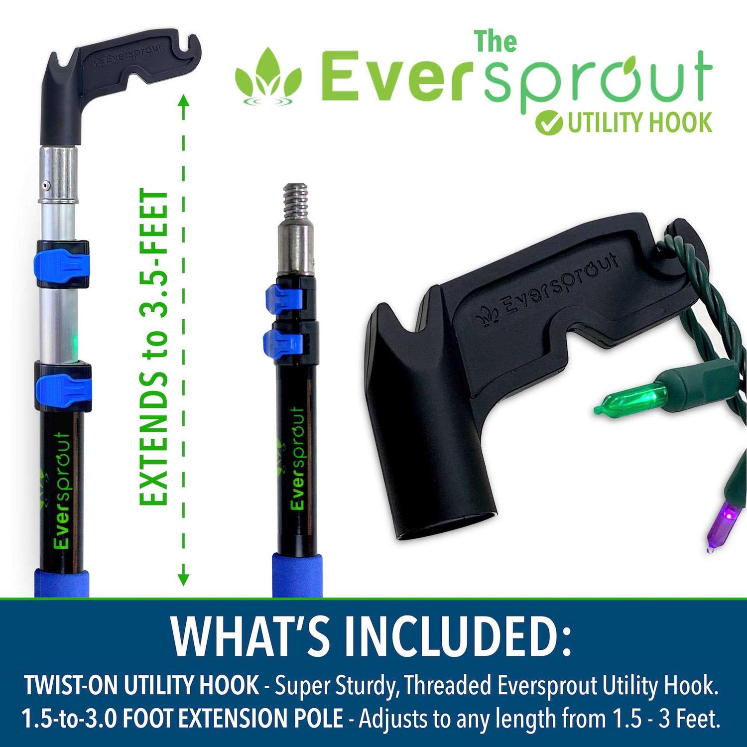 Eversprout Utility Hook with Extension Pole - Inhomebuy