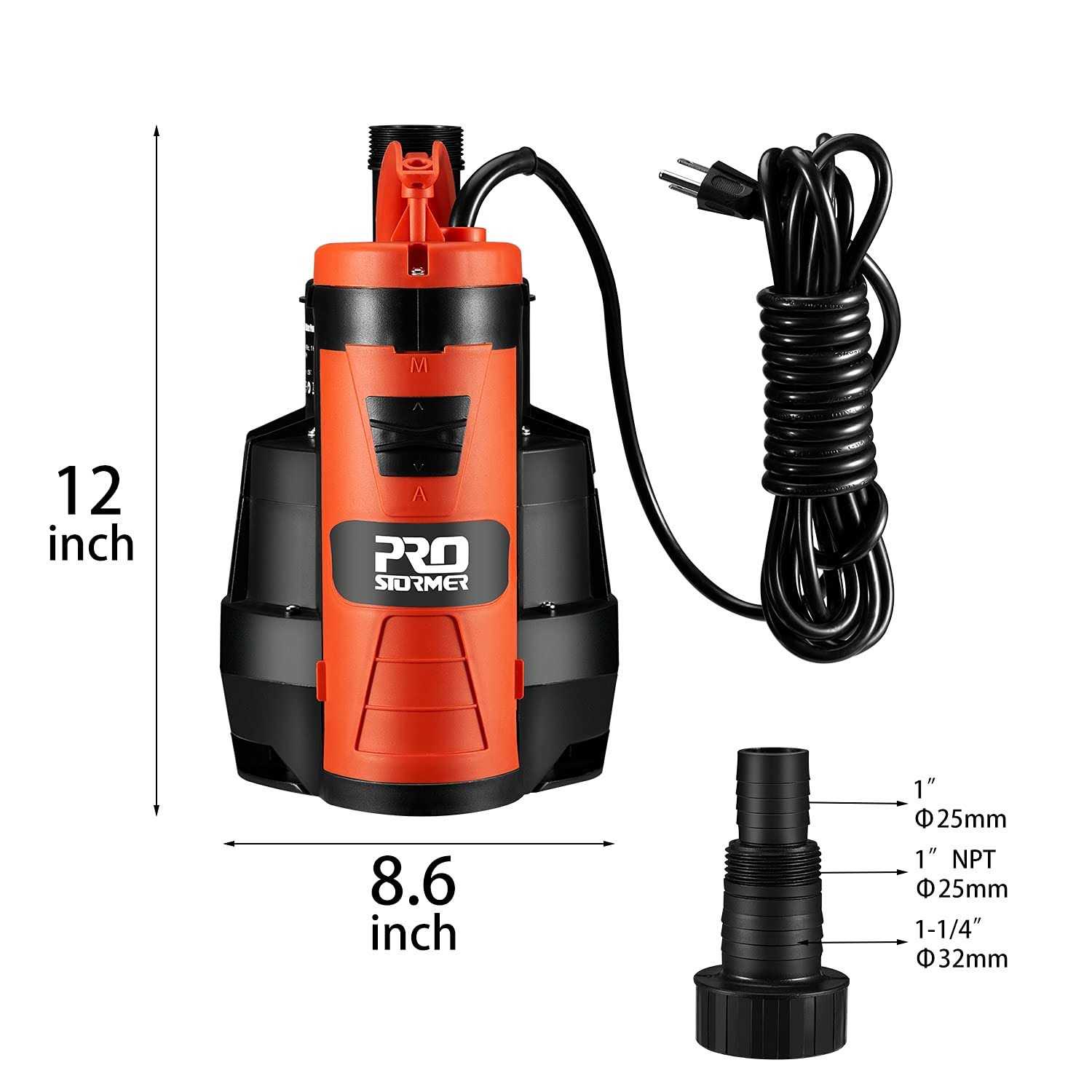 Sump Alarm PC-PB-6-18-2 6 Foot 18/2 Piggyback Float Switch/Sump Pump Control Cord - Inhomebuy