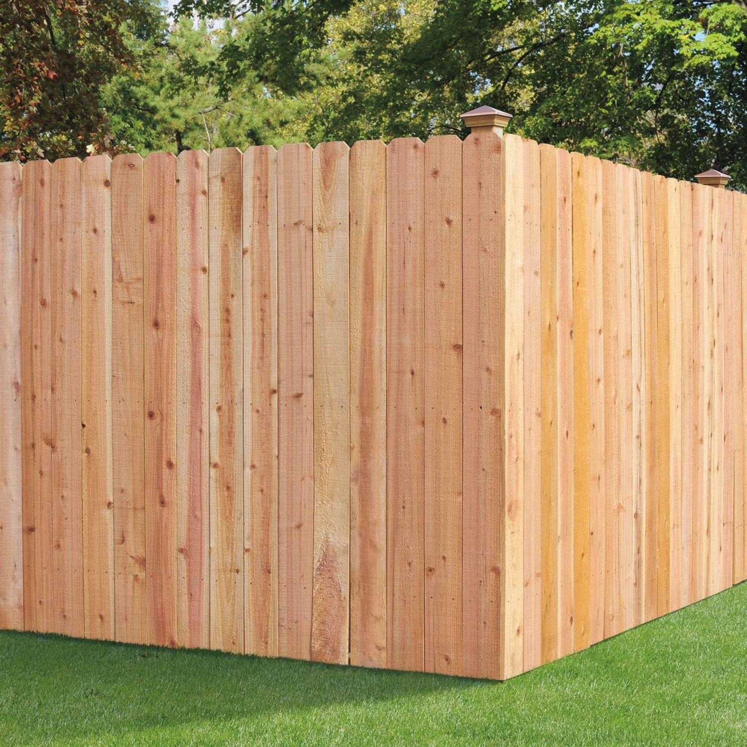 Lowe’s 6-ft x 8-ft Pine Dog Ear Privacy Fence Panel 7643 - Inhomebuy