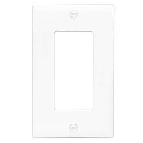 Enerlites Decorator On/Off Paddle Switch with Wall Plates Single Pole 91150-WWP-10PCS - Inhomebuy