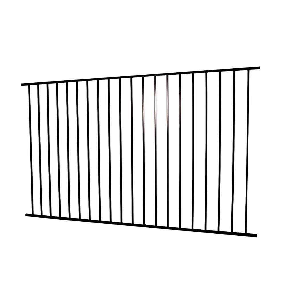 Monroe 5-ft H x 8-ft W White Steel Fence Panel - Inhomebuy