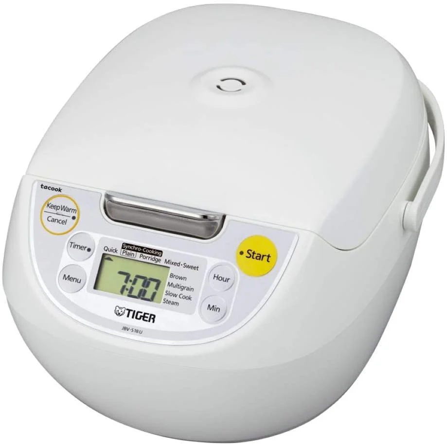Tiger Rice Cooker: 10 cup, multi-function, white | JBV-S18U - Inhomebuy