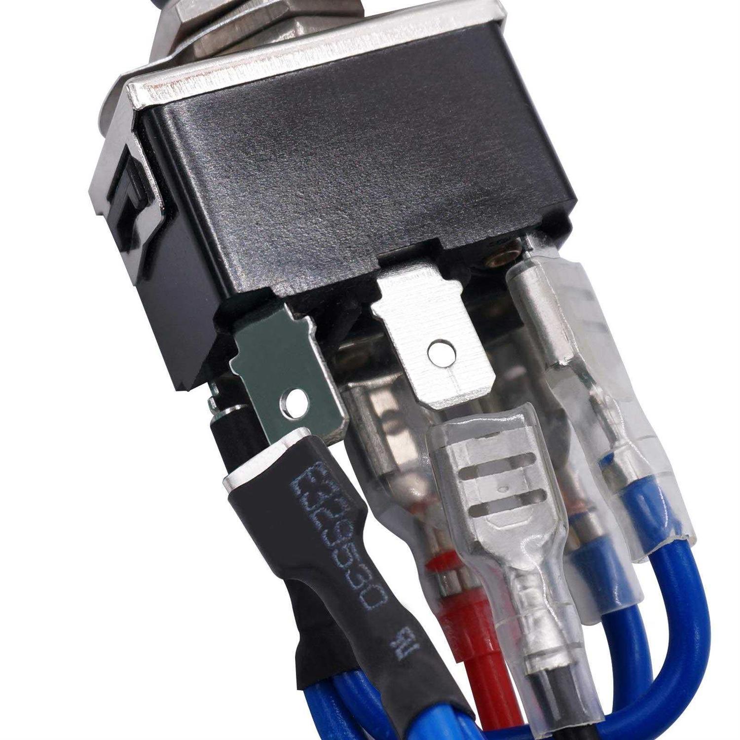 TWTADE Momentary Polarity Reverse Switch DC 12V 10A Motor Control 6 Pin 3 Position-Off - Inhomebuy