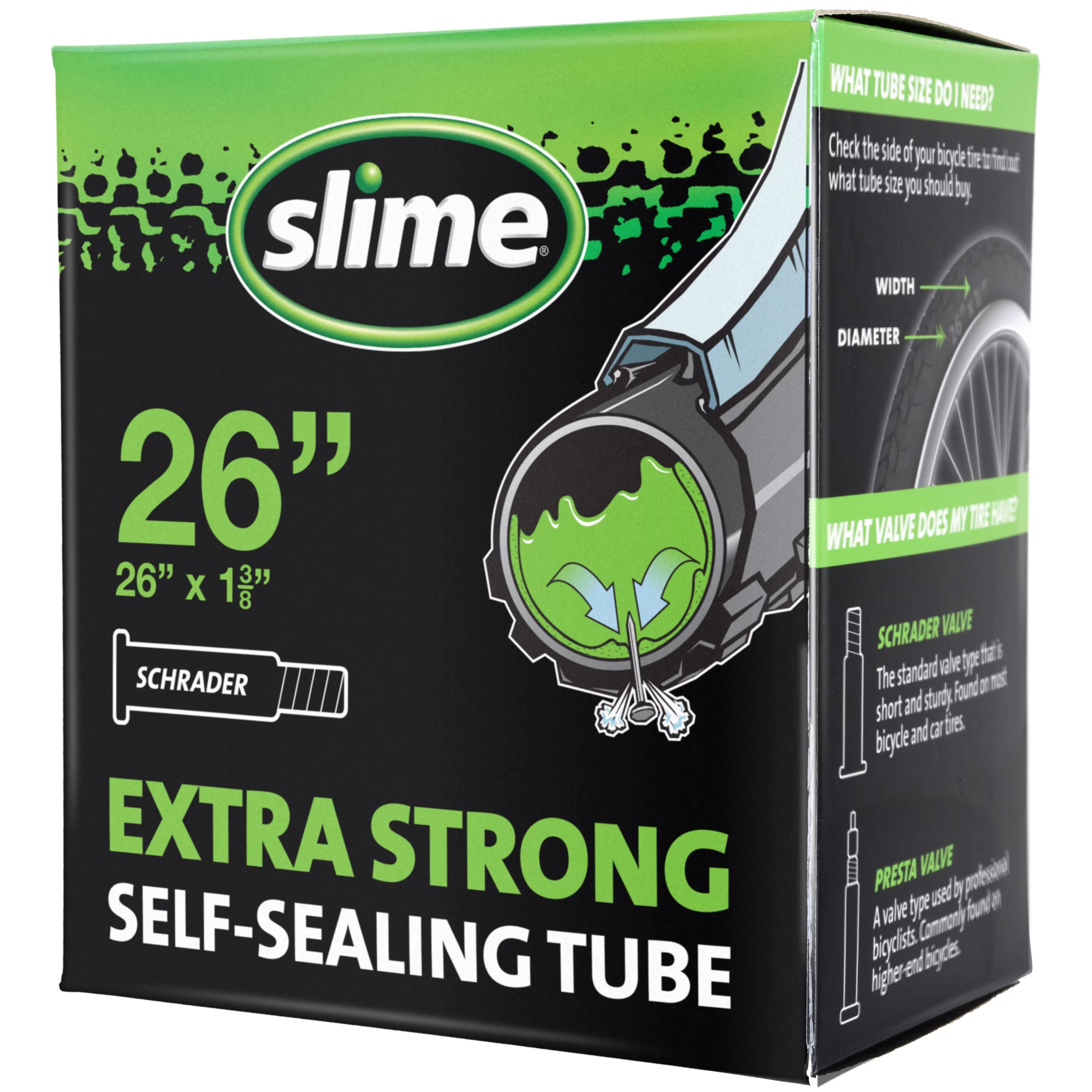 Slime Extra Strong Self-Sealing Bicycle Tube Schrader 1 3/8