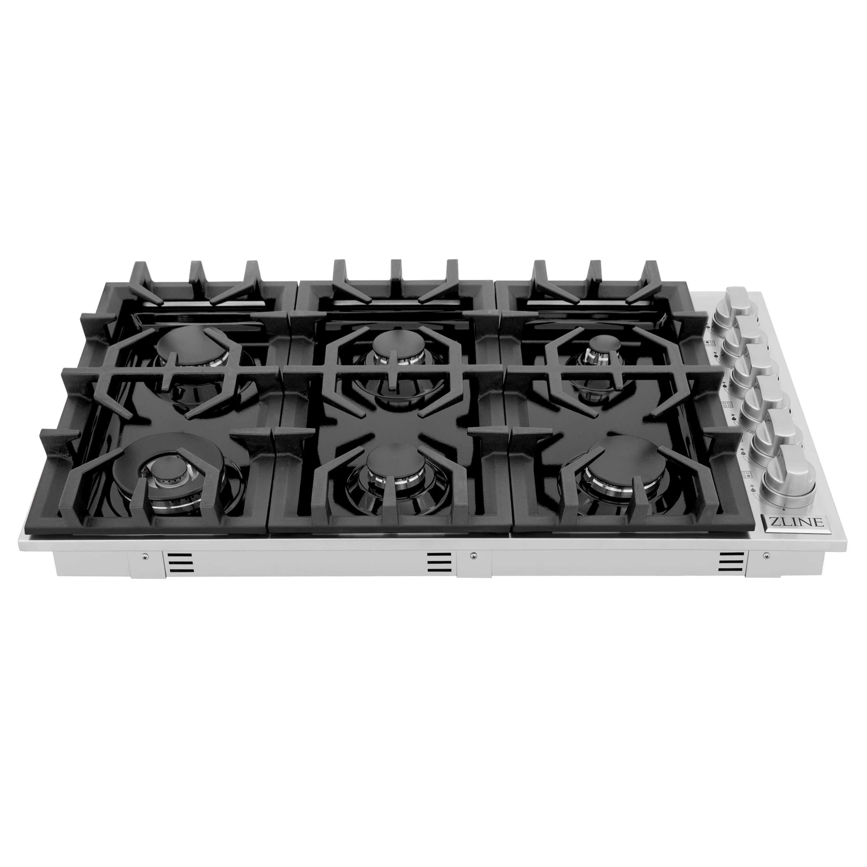 ZLINE 36 in. Dropin Cooktop with 6 Gas Burners and Black Porcelain Top, RC36-PBT - Inhomebuy