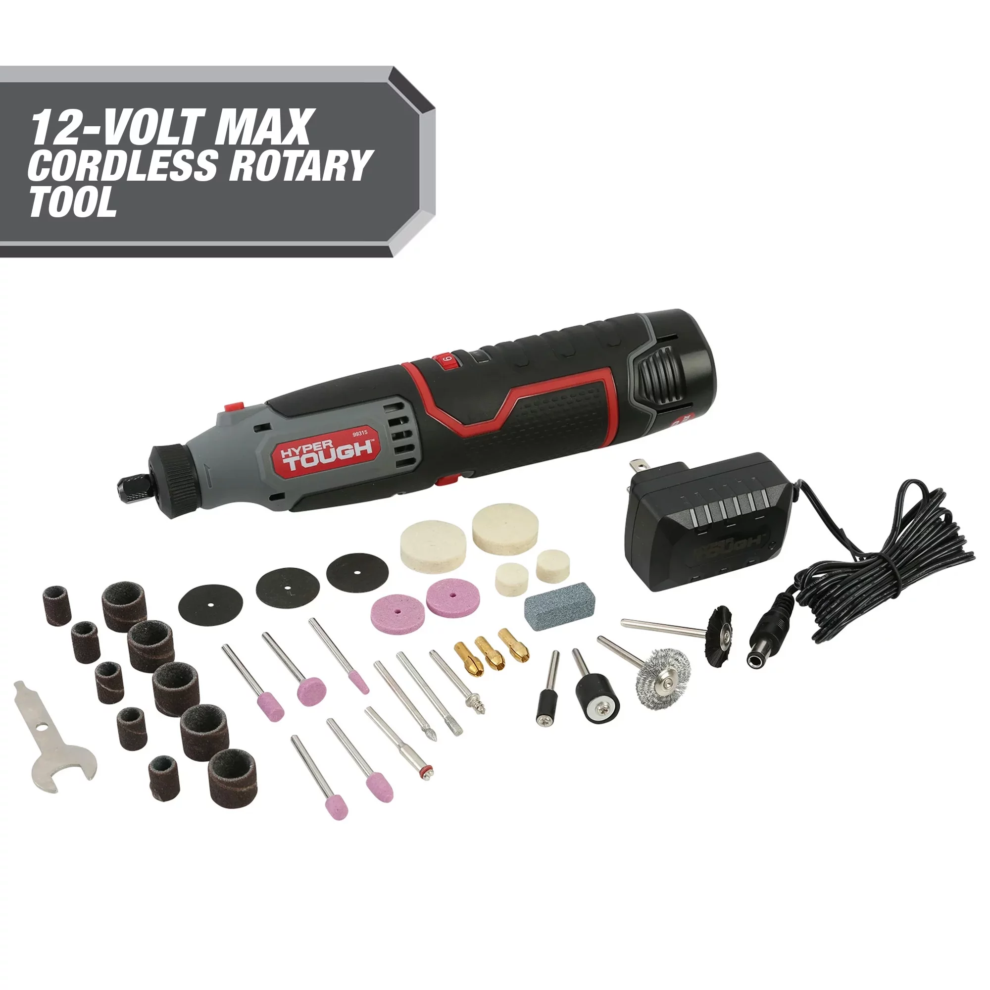 Hyper Tough 12-Volt Cordless Rotary Tool Plus 4 Ah Battery - Inhomebuy