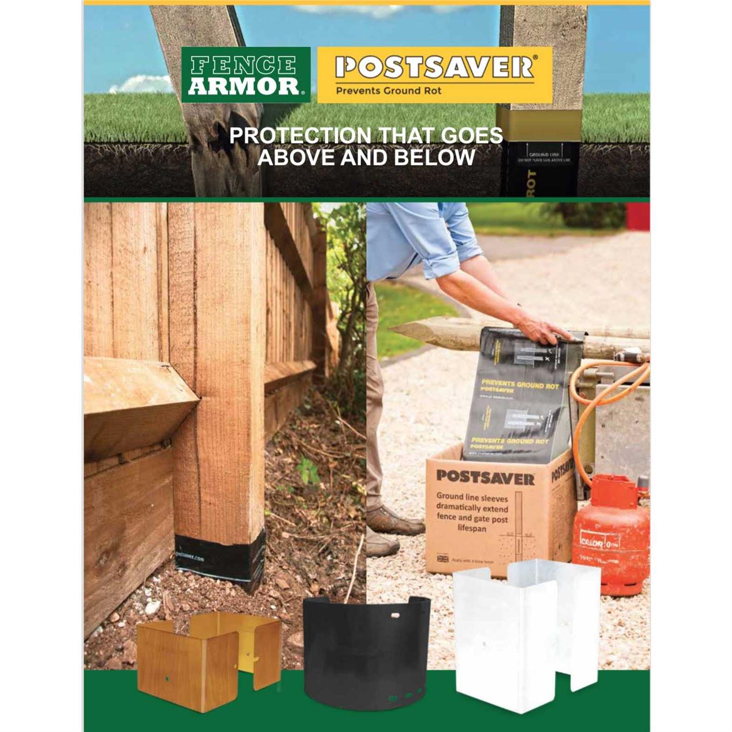 POSTSAVER Rot Protection Sleeve for or Posts Protect Wood Posts from Ground-Line Rot - Inhomebuy