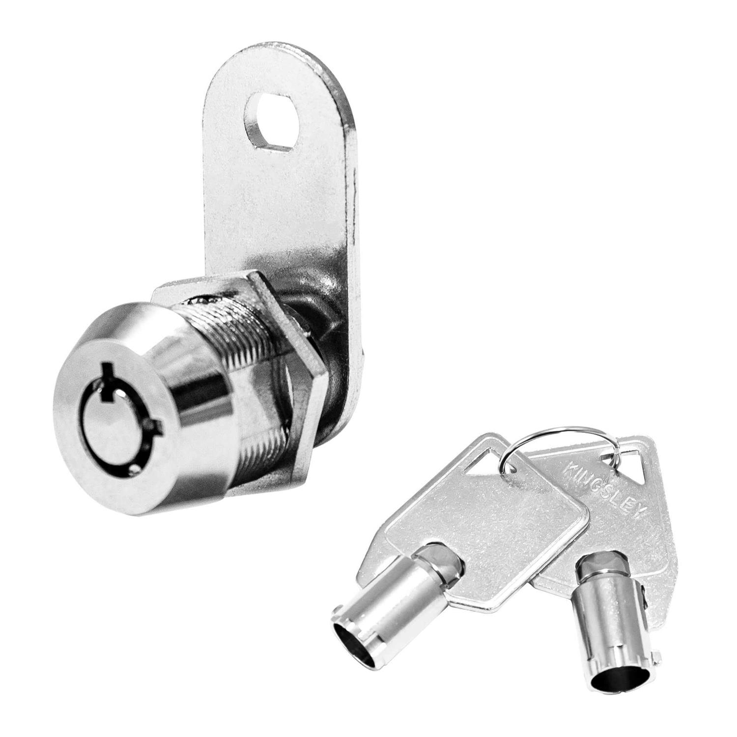 Kingsley Tubular Cam Lock Cylinder-Chrome Finish Keyed Alike - Inhomebuy