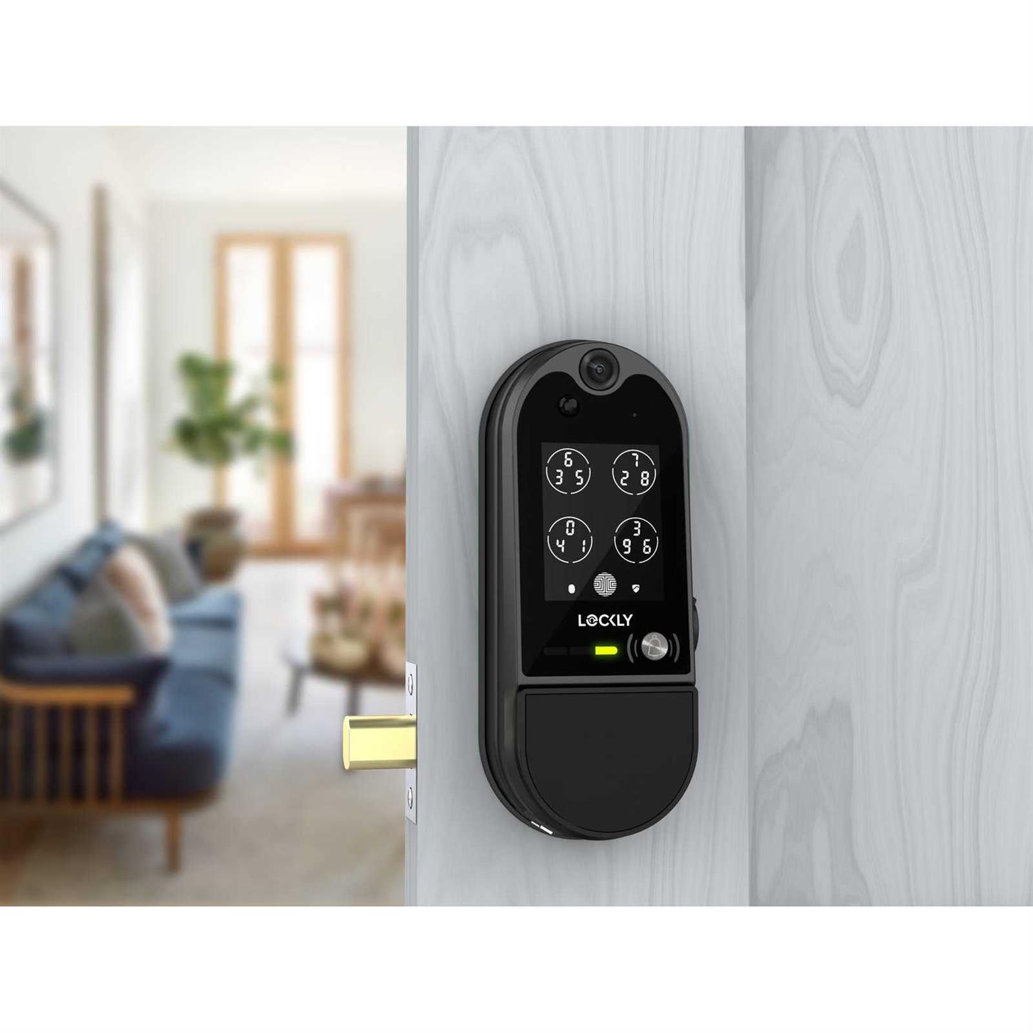 Lockly Secure Pro Matte Black Smart Wifi Mobile Lever Latch - Inhomebuy