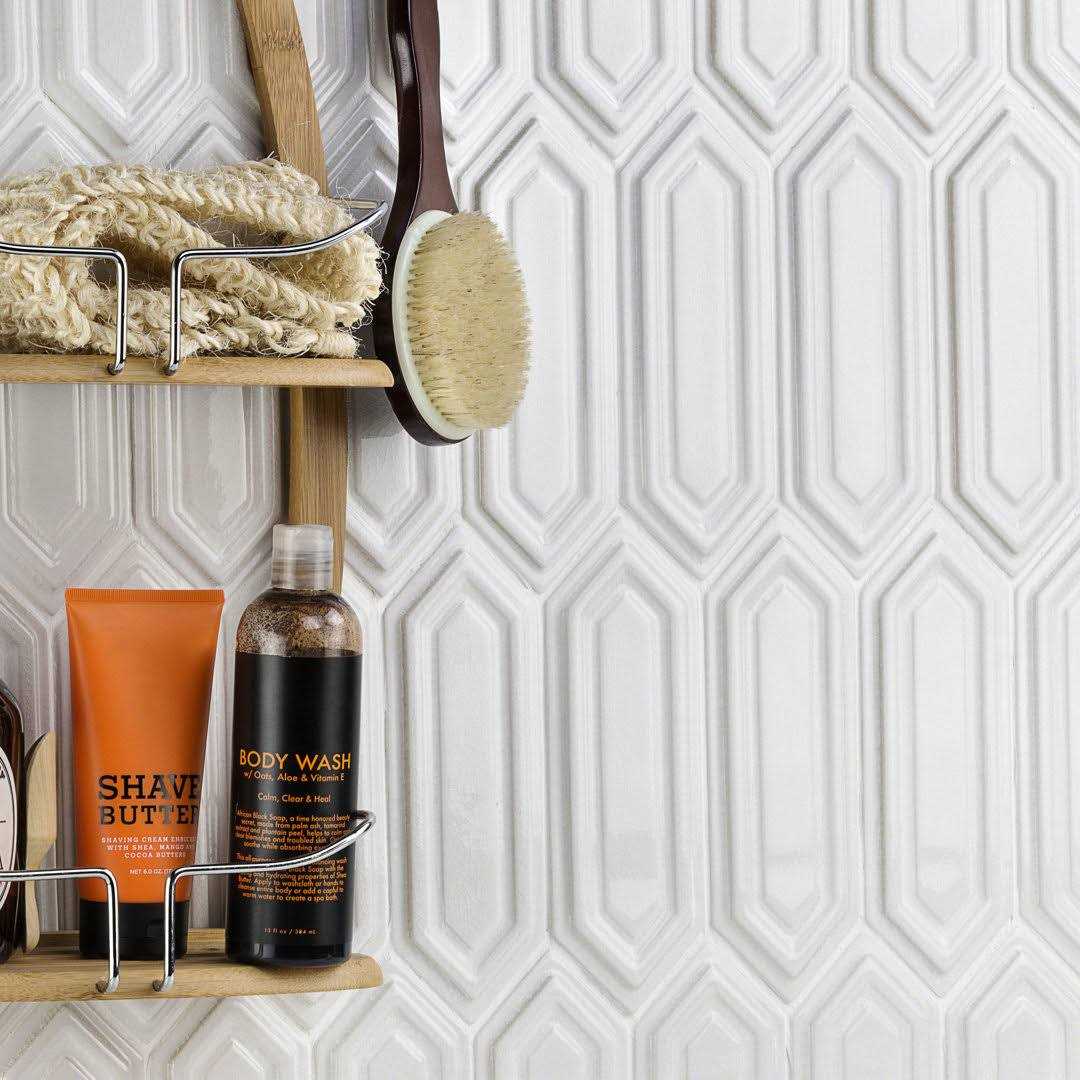 Delphi Hexagon 3 x 9 Straight Edge Ceramic Mosaic Sheet Tile Ivy Hill Tile - Inhomebuy