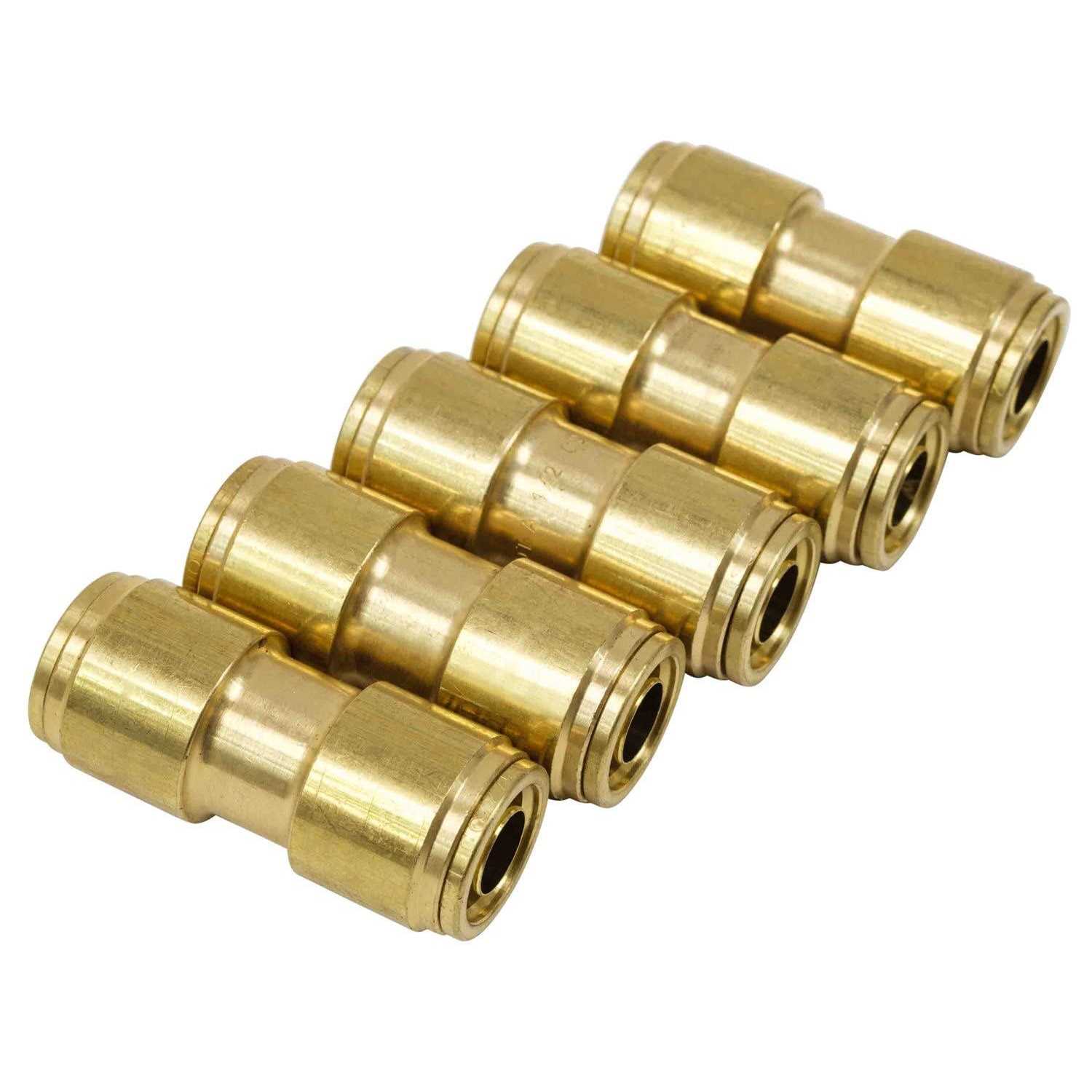Mytee Products Dot Brass Push to Connect Fitting Straight Union Tube Connector Air Brake Tube Fitting - Inhomebuy