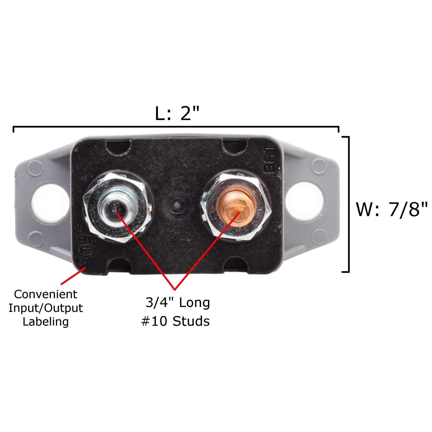 Fastronix 12V Type 1 Automatic Reset Circuit Breaker with Cover - Inhomebuy