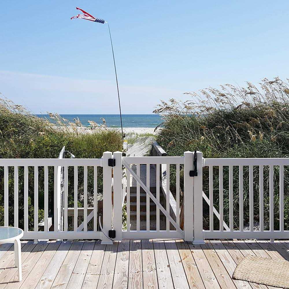 Weatherables Stanford 36 in. H x Textured White Aluminum Stair Railing Kit - Inhomebuy