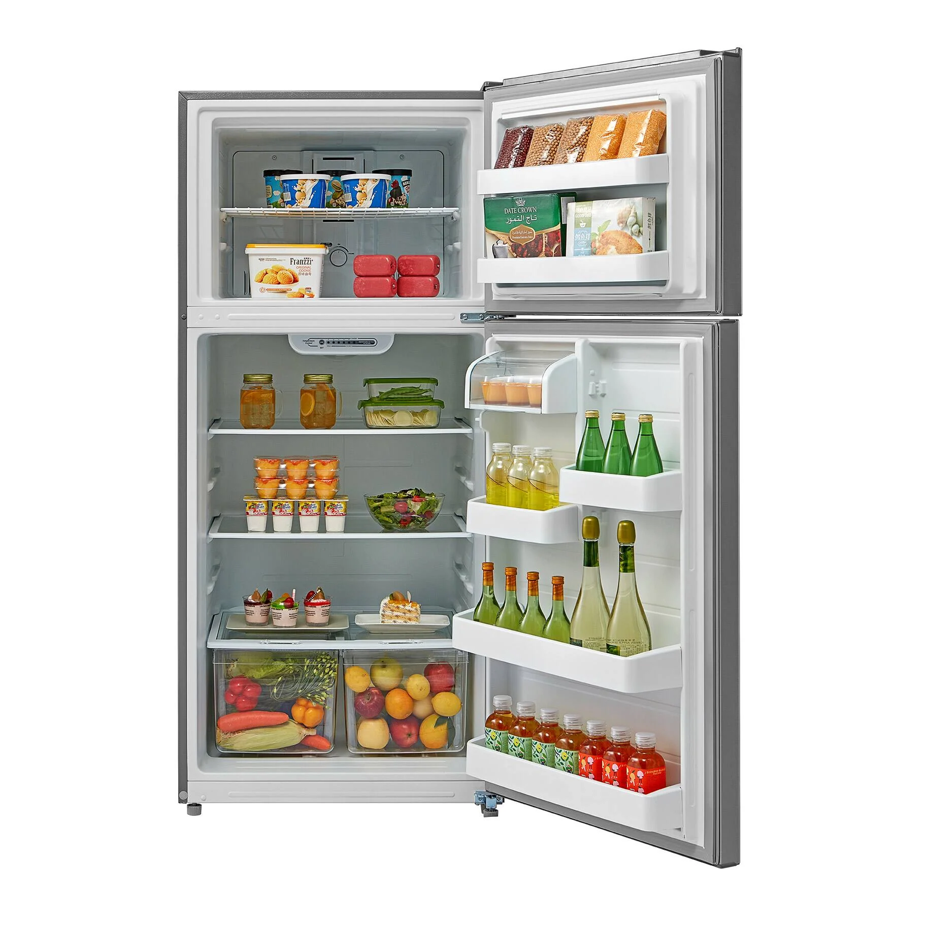 Midea 30 in. 18 cu. ft. Stainless Steel Top Mount Refrigerator - MRT18B2ASL - Inhomebuy