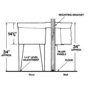 Mustee 18.300F Sink Legs - Inhomebuy