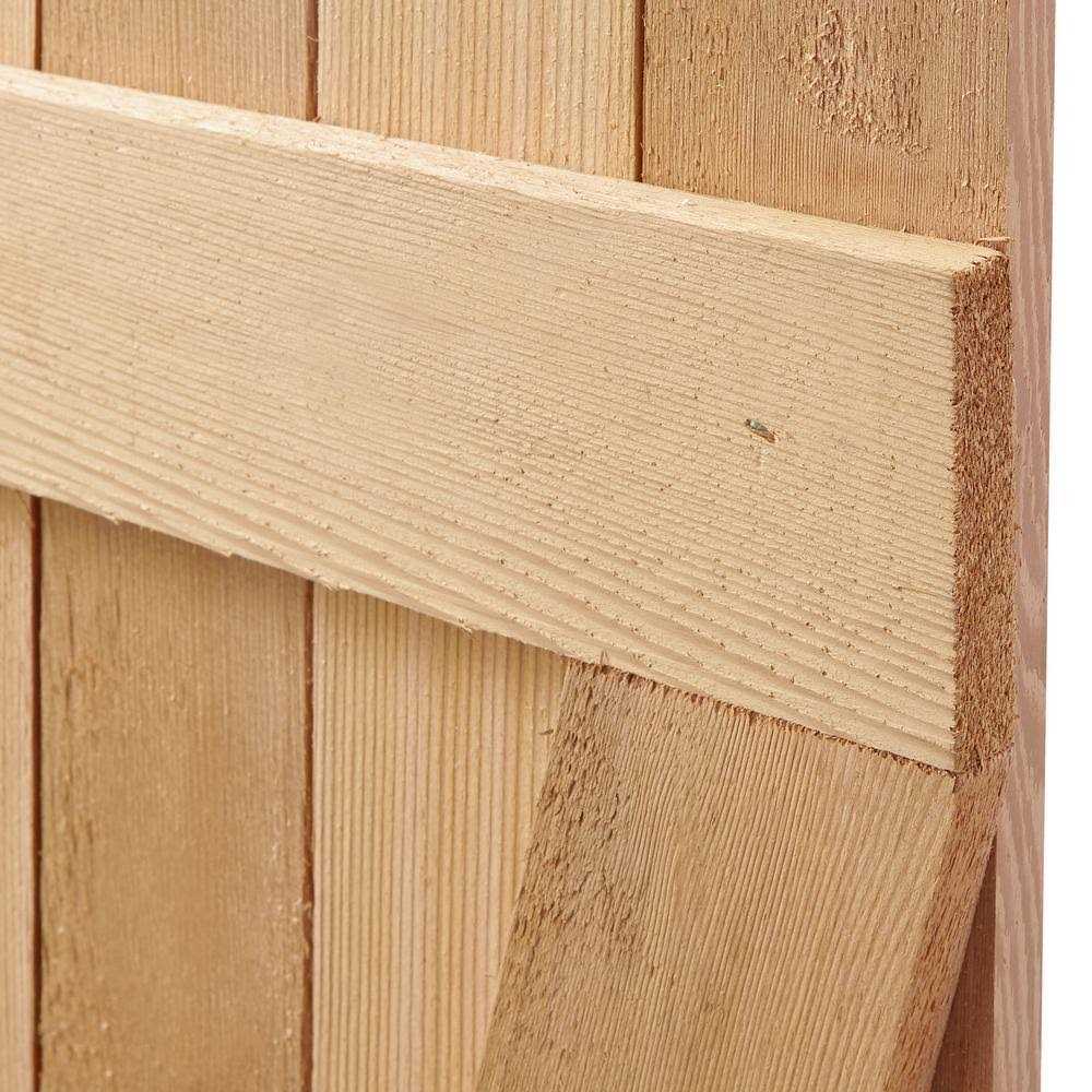Design Craft Millworks 12 in. x Board-N-Batten Baton Z Shutters Pair Natural - Inhomebuy